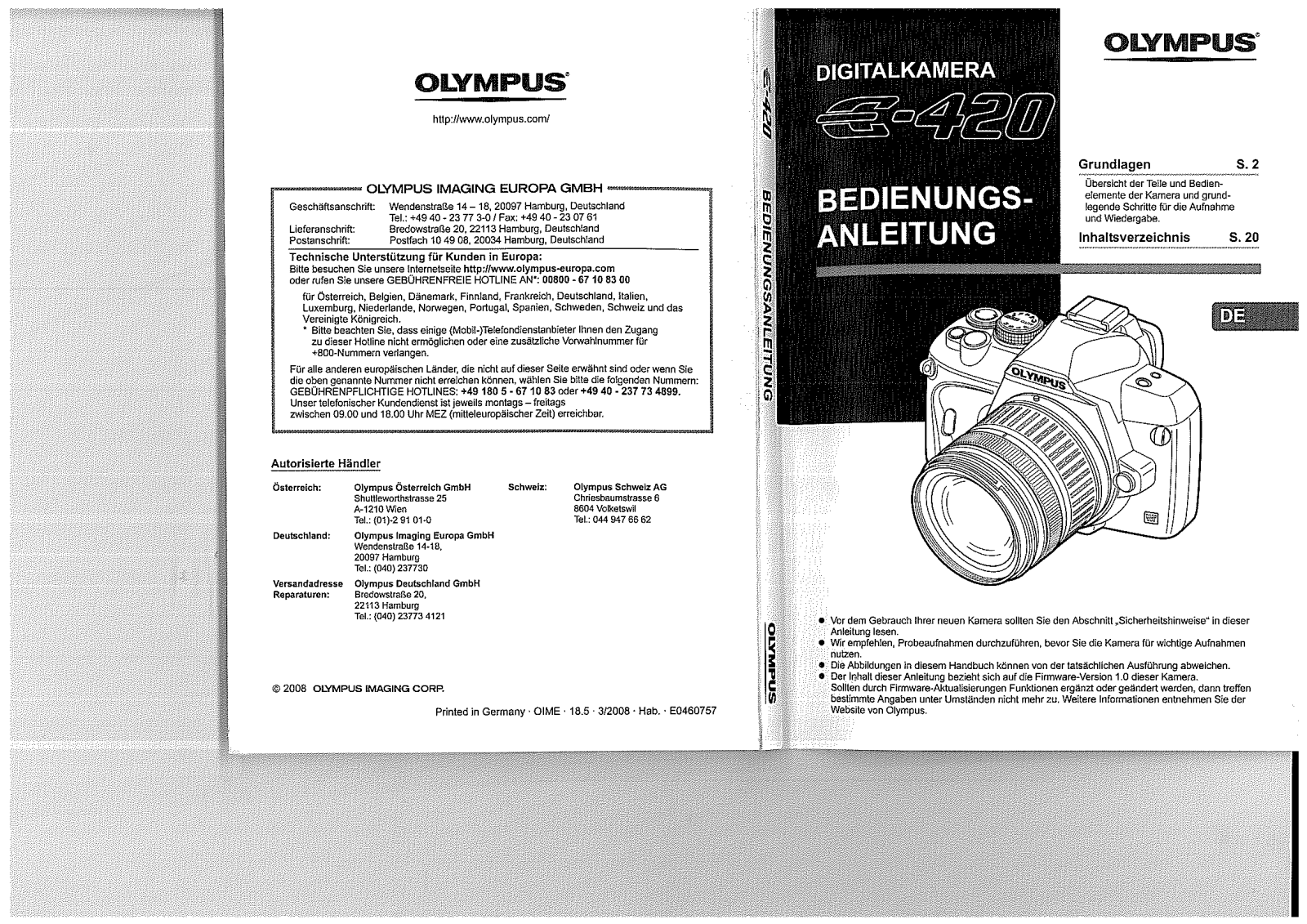 Olympus E-420 User guide