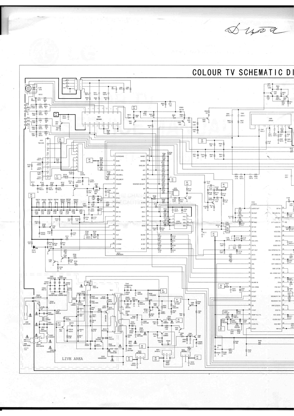 Hyundai HU-TV2160 Schematic