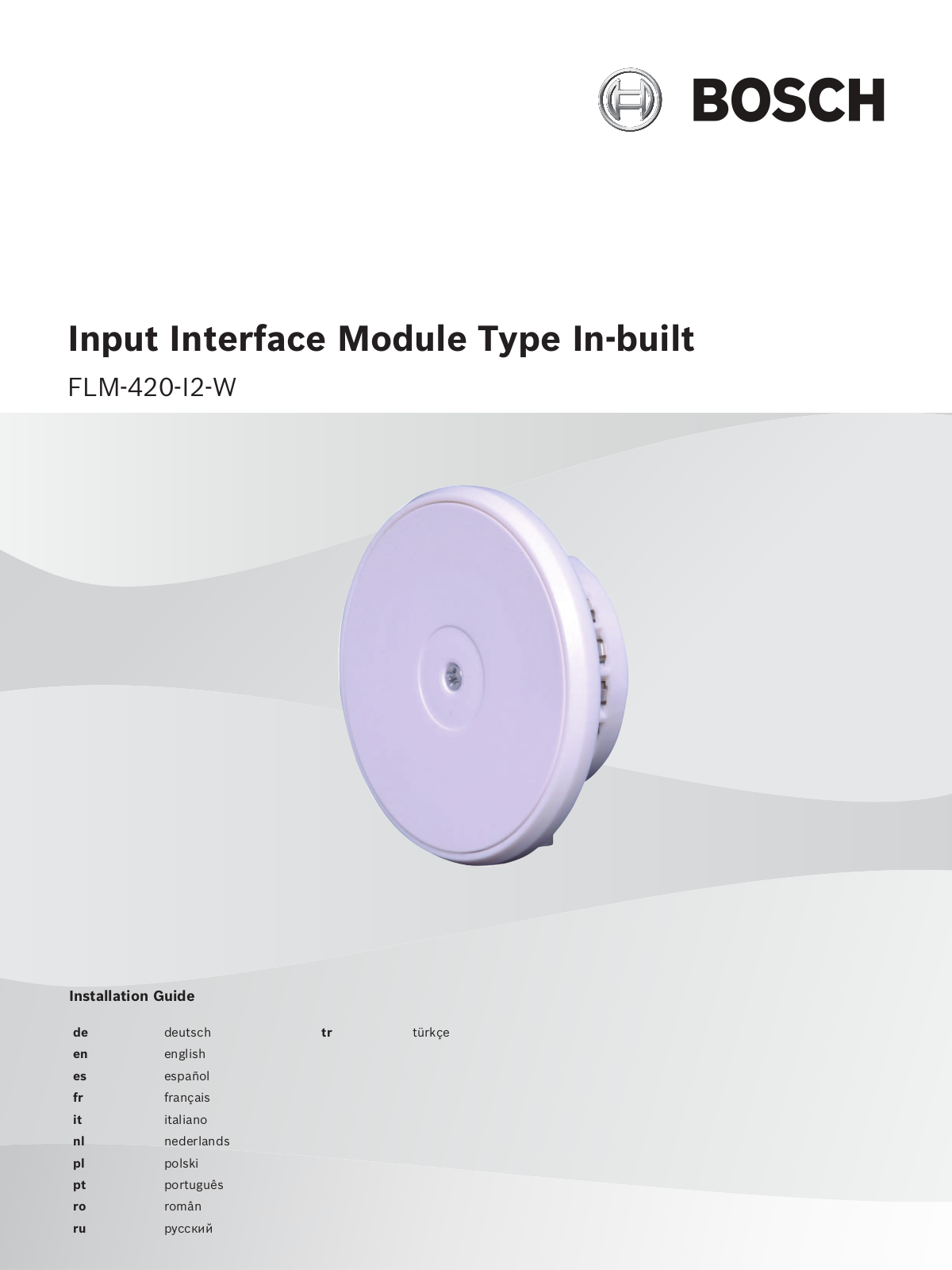 Bosch FLM-420-I2-W, FLM-420-I2-E Installation Manual