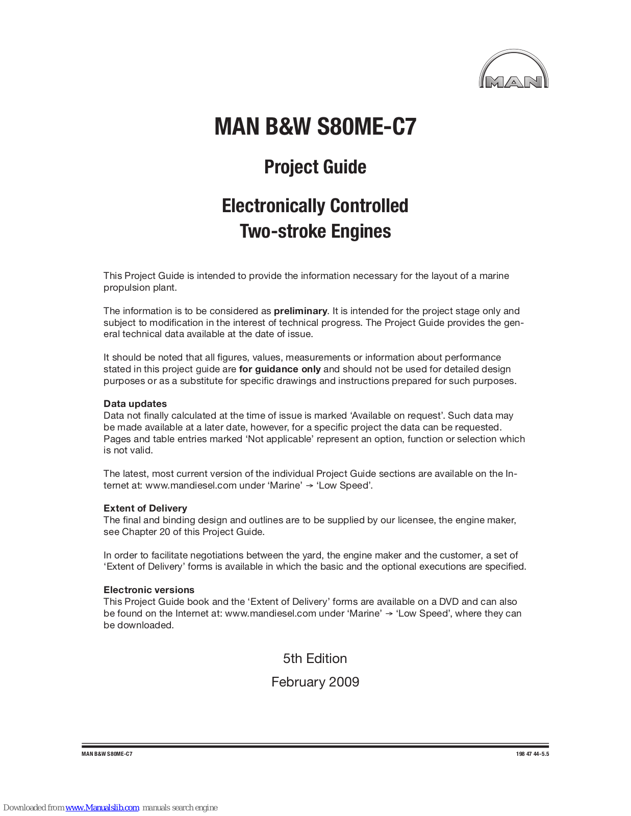 Man B&W S80ME-C7 Project Manual