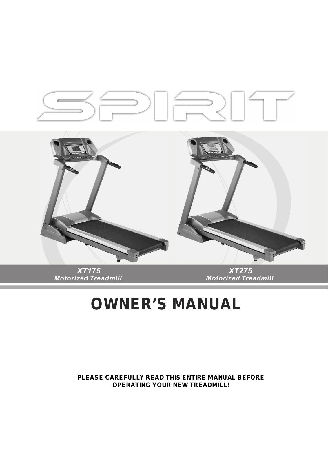 Spirit XT2751, XT175 User Manual