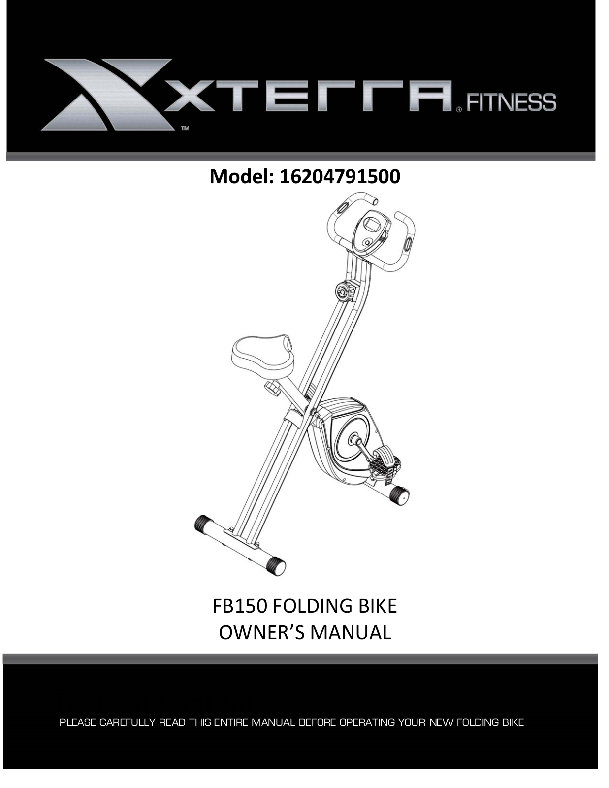 Xterra FB150 User Manual