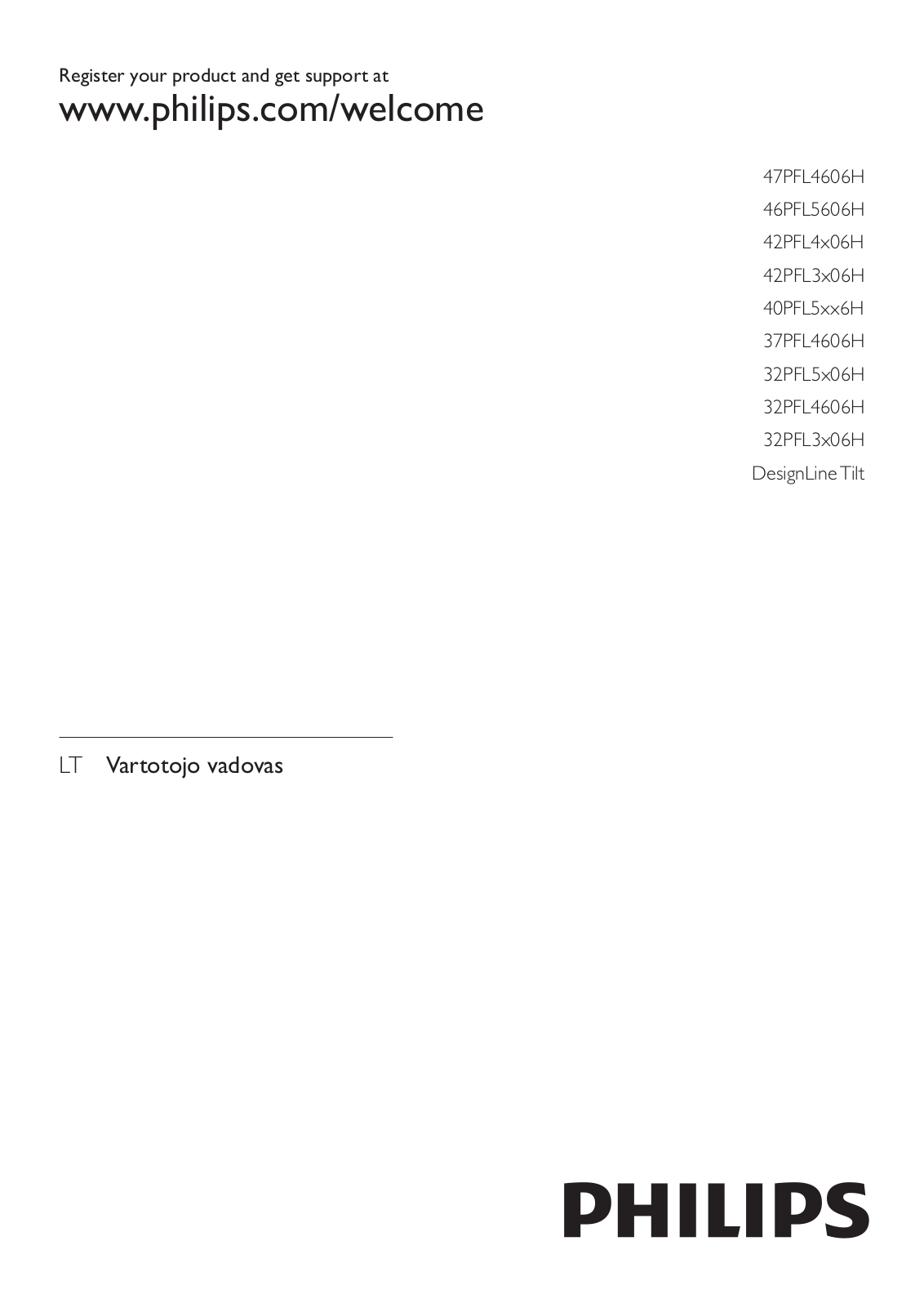 PHILIPS 32PFL5306H, 40PFL5206H User Manual