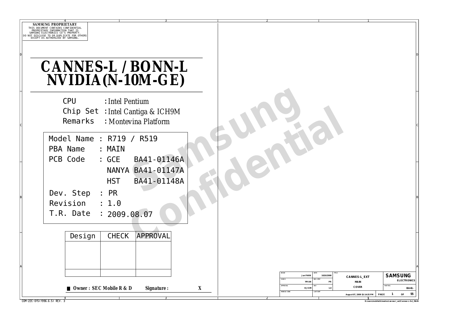 Samsung R519, R719 Schematics