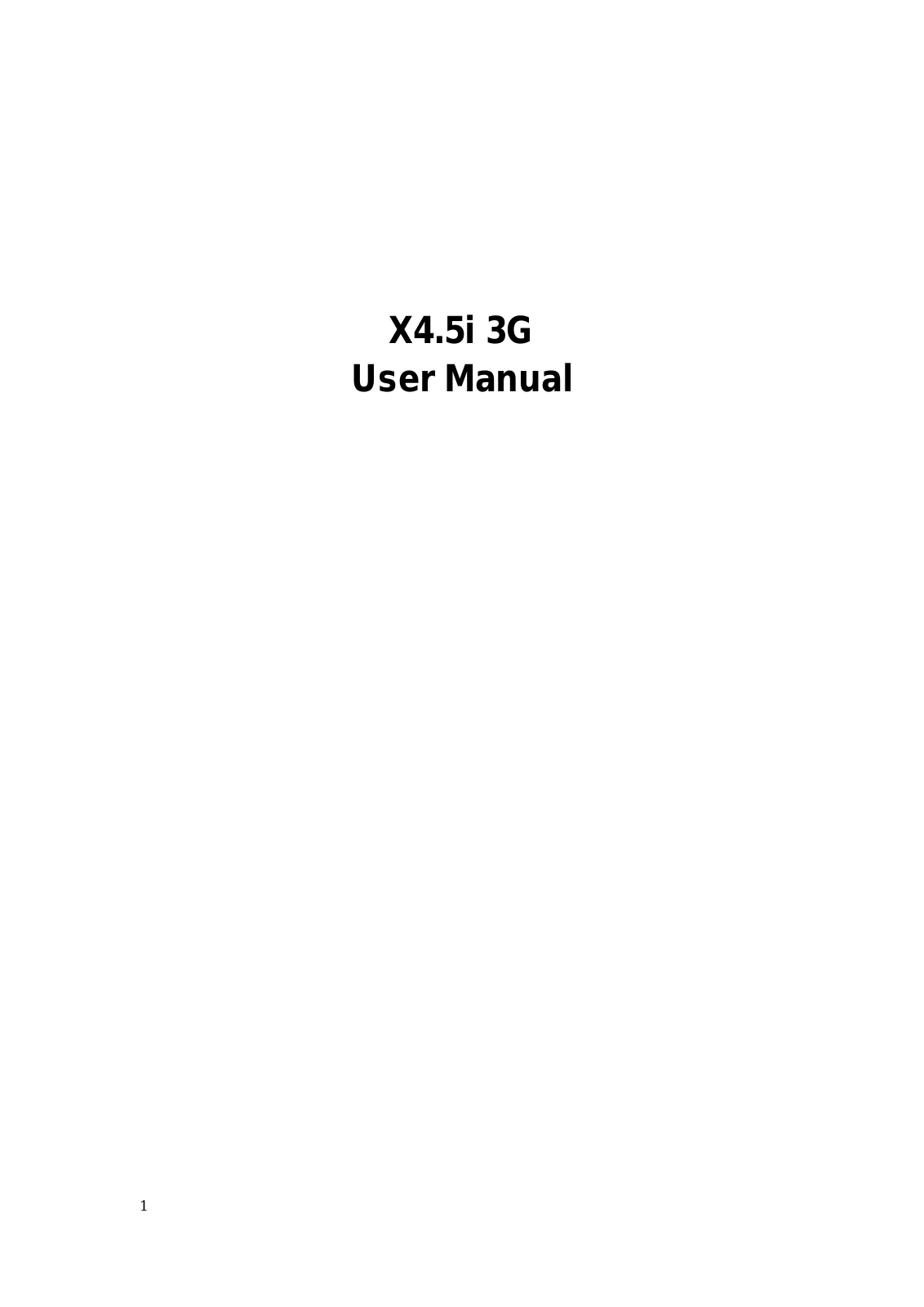 XTR C X45I3G User Manual