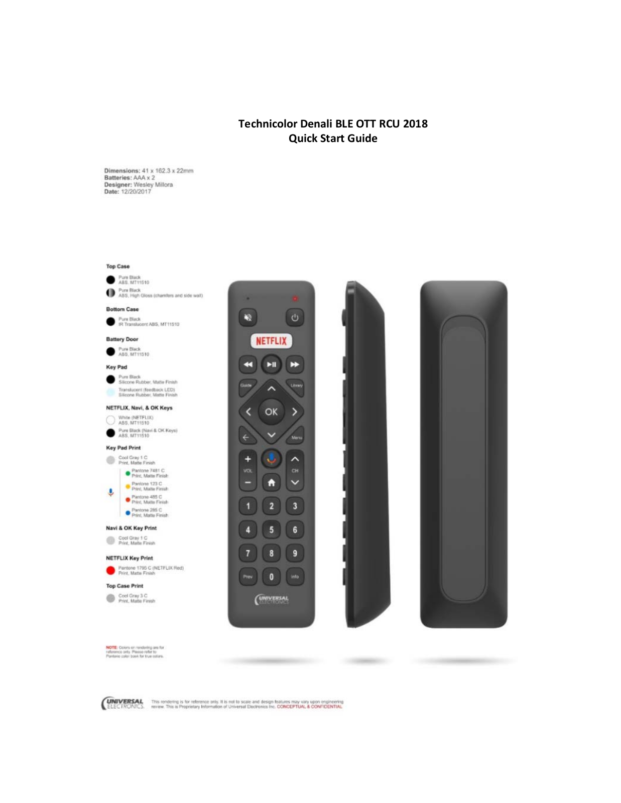 Universal Electronics R32040 User Manual