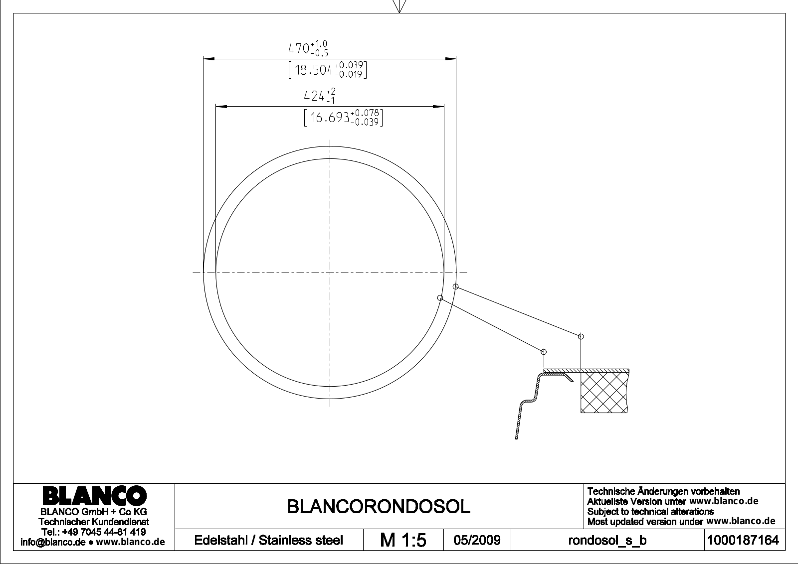 Blanco Rondosol User Manual