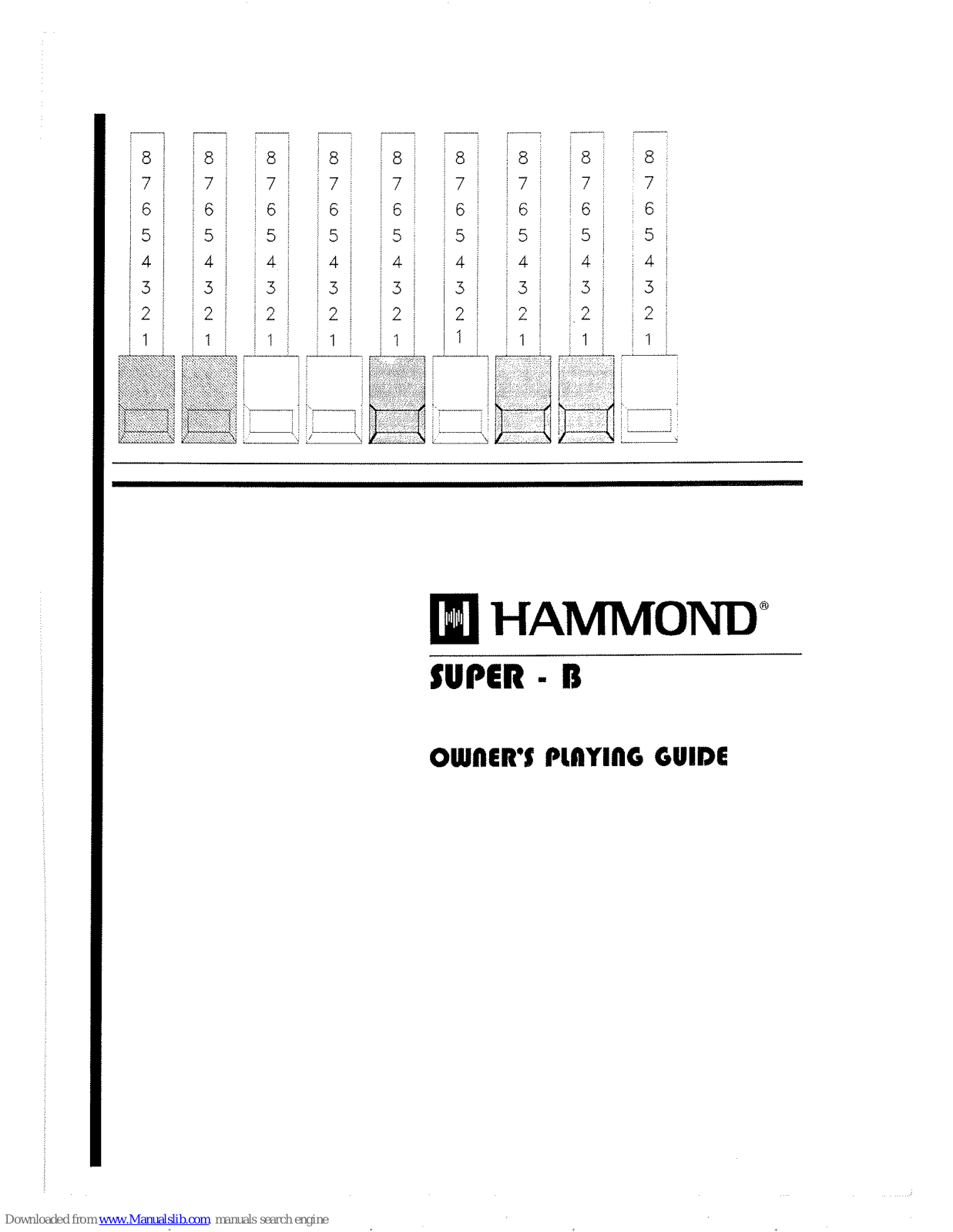 Hammond Super-B Owner's Playing Manual