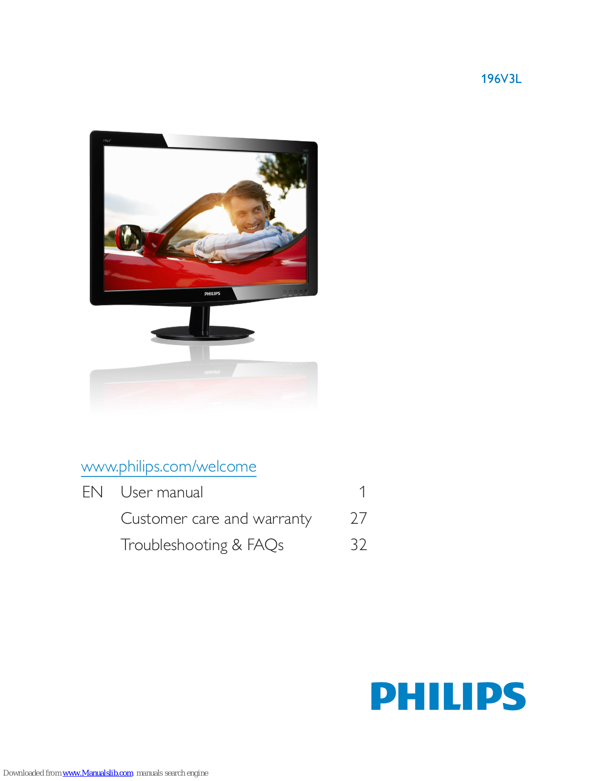 Philips 196V3LAB5/00, 196V3L, 196V3LA User Manual