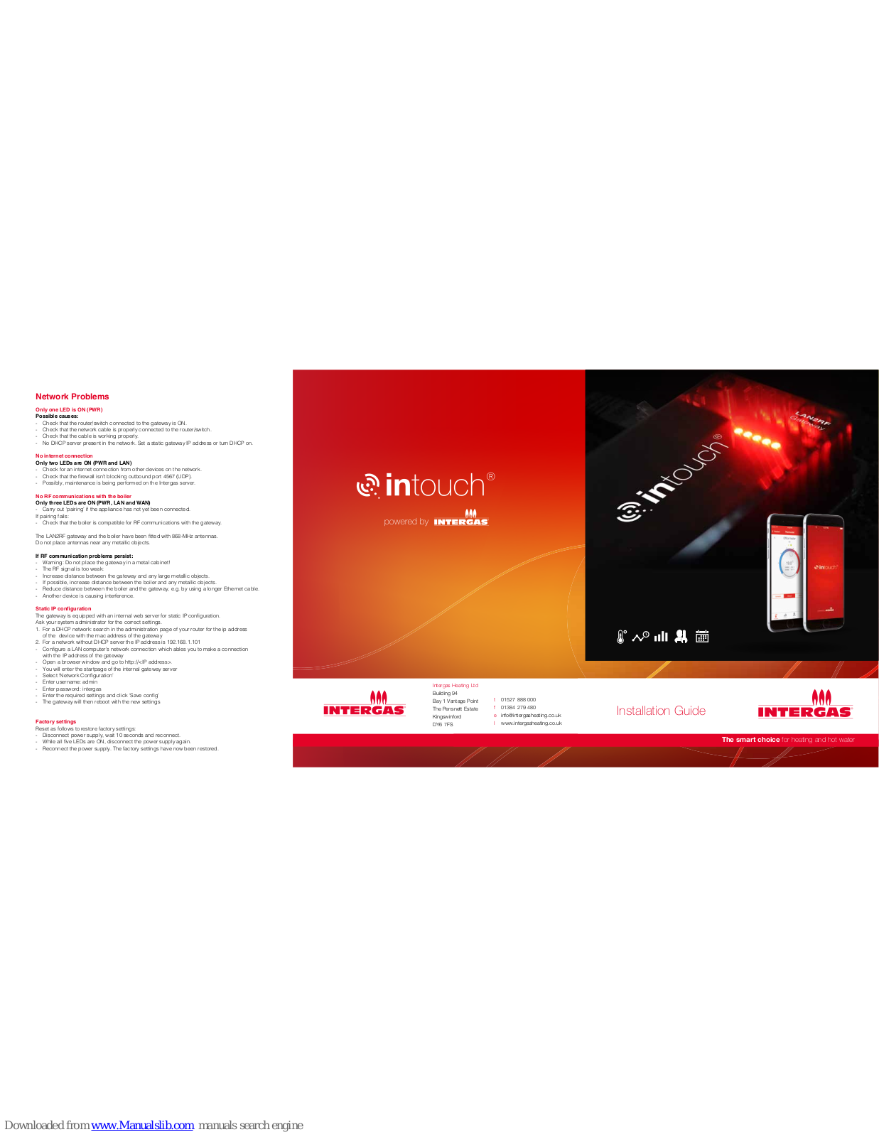 Intergas inTouch Installation Manual - ManualMachine.com
