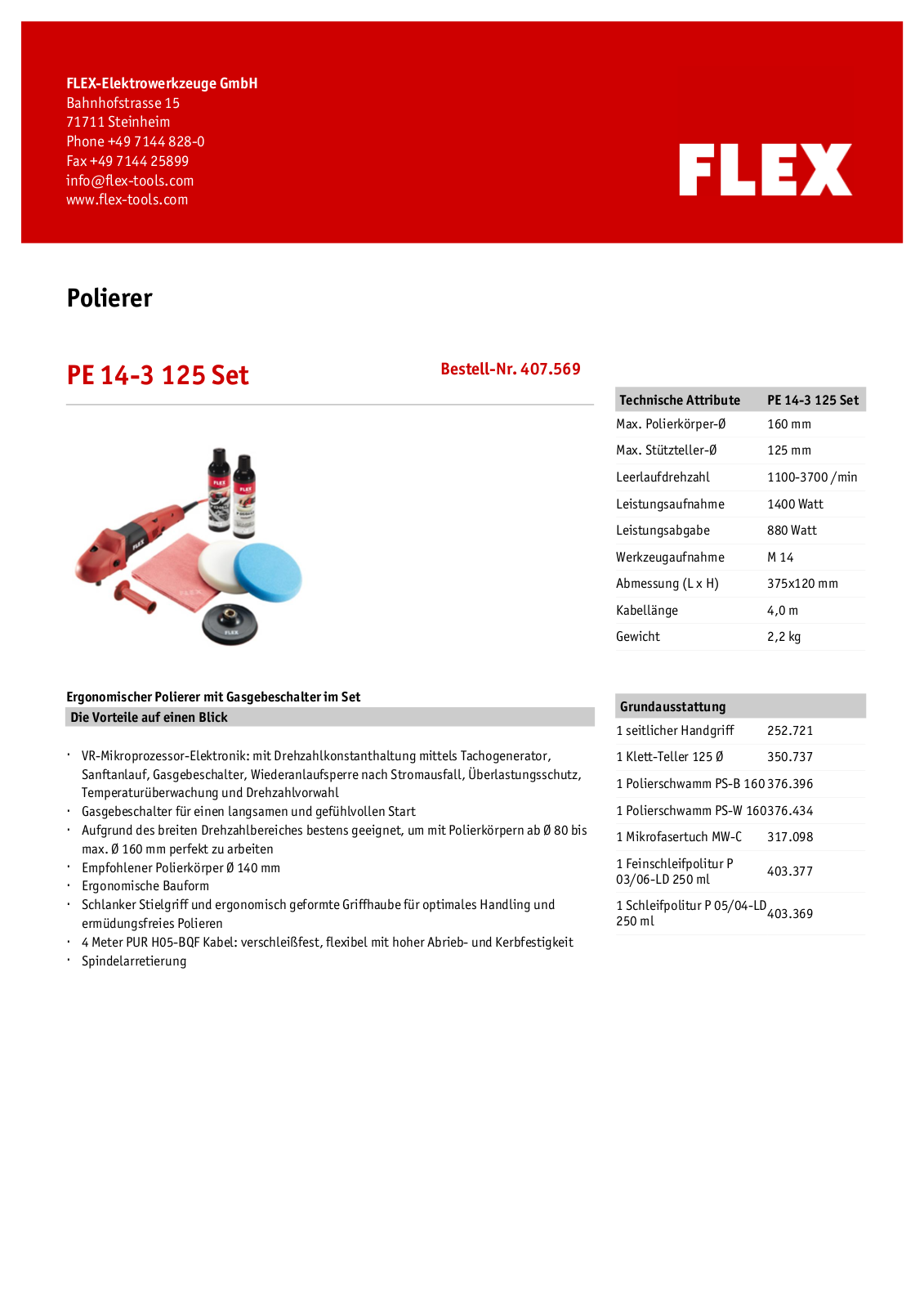 Flex PE 14-3 125 Set User Manual