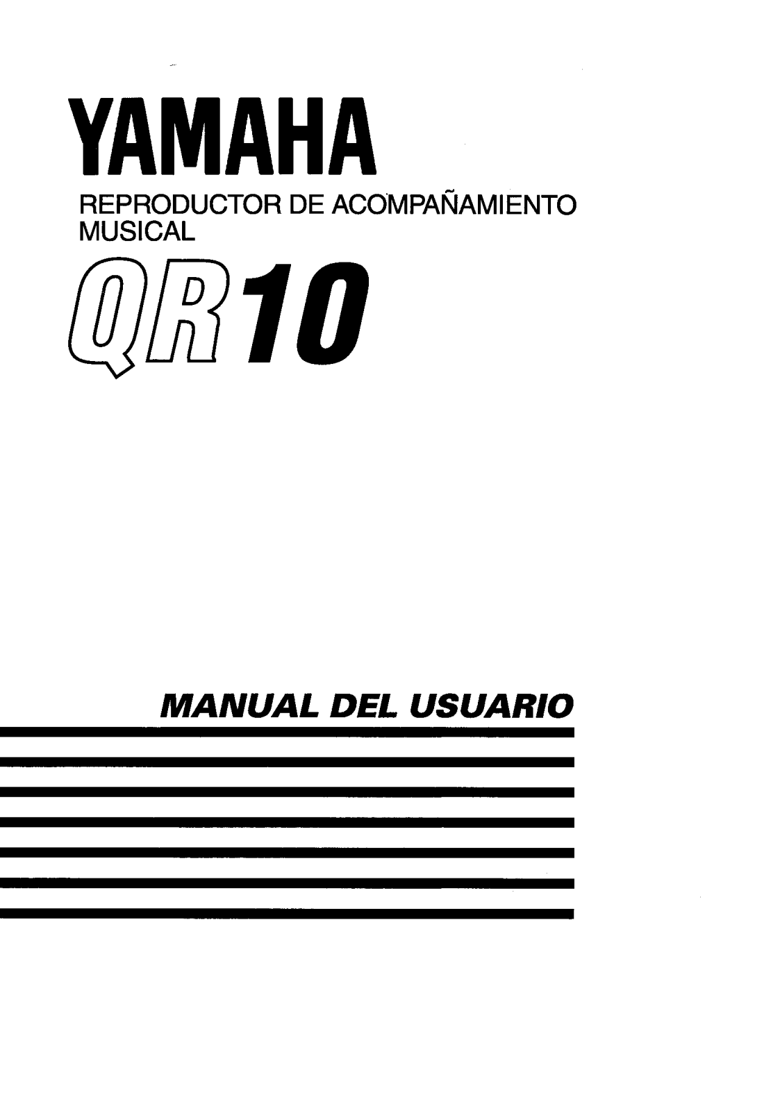 Yamaha QR10 User Manual