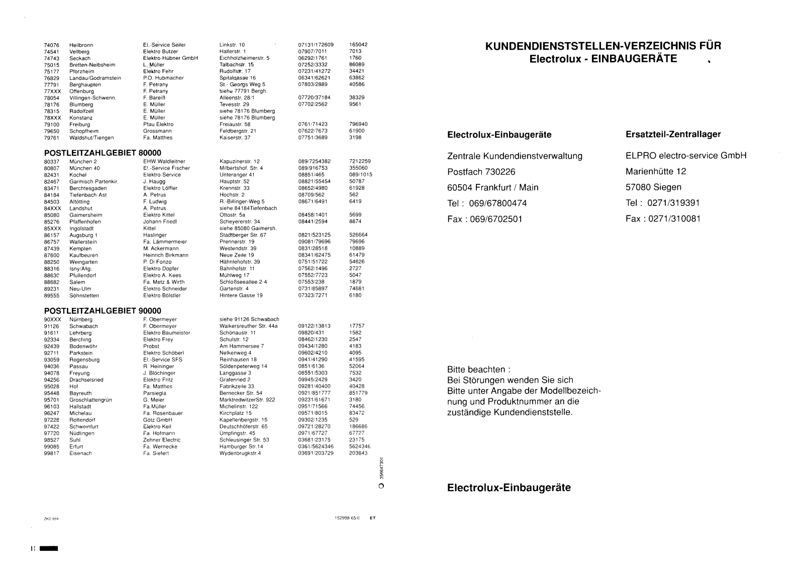 AEG ESI654, ESI650 User Manual