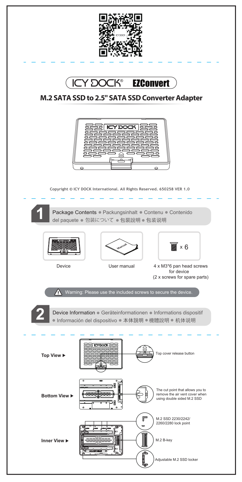 Icy Dock MB703M2P-B User Manual