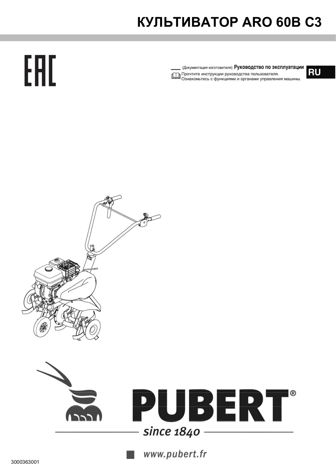 Pubert Aro 60B C3 User guide