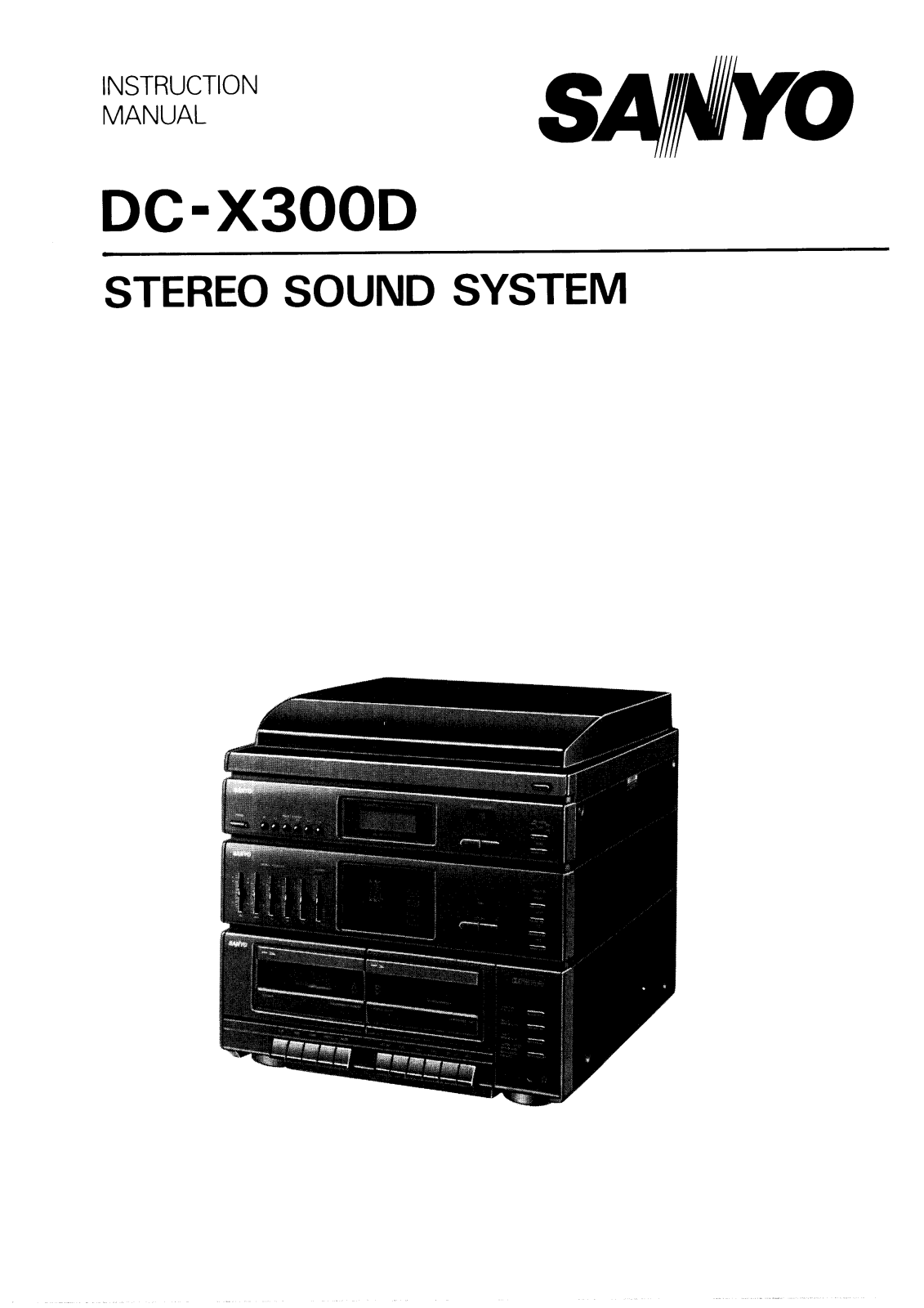 Sanyo DC-X300D Instruction Manual