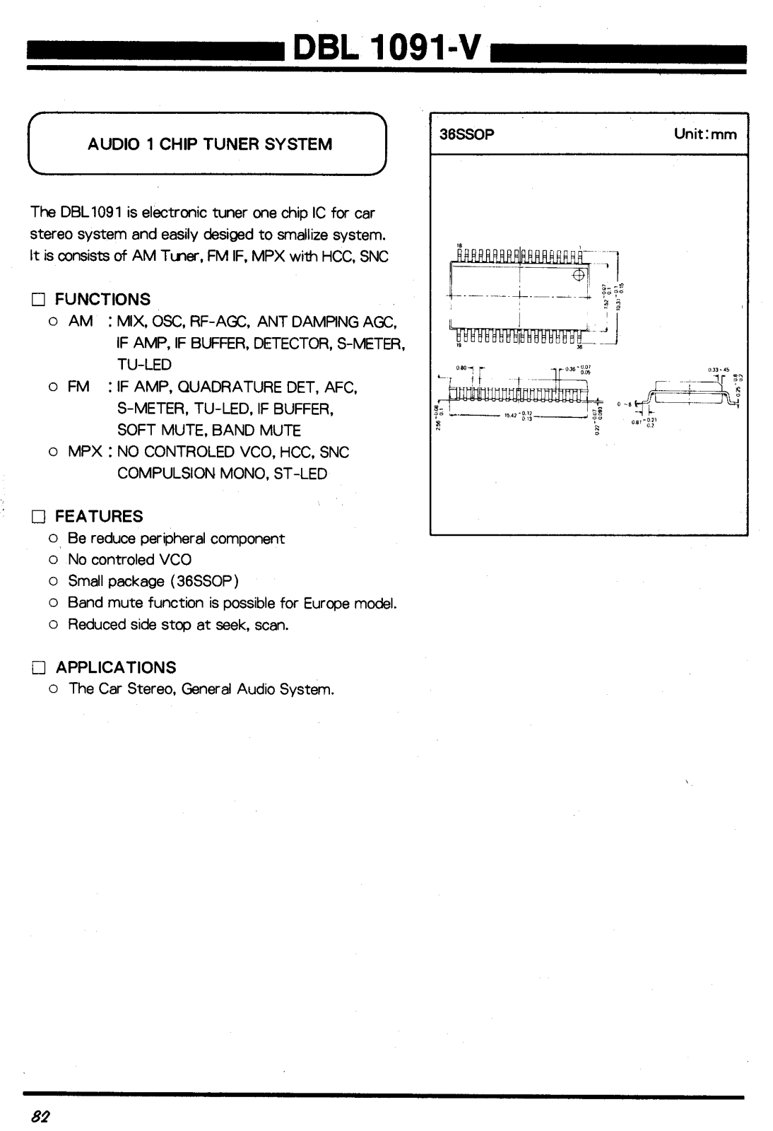 Daewoo Semiconductor DBL1091-V Datasheet