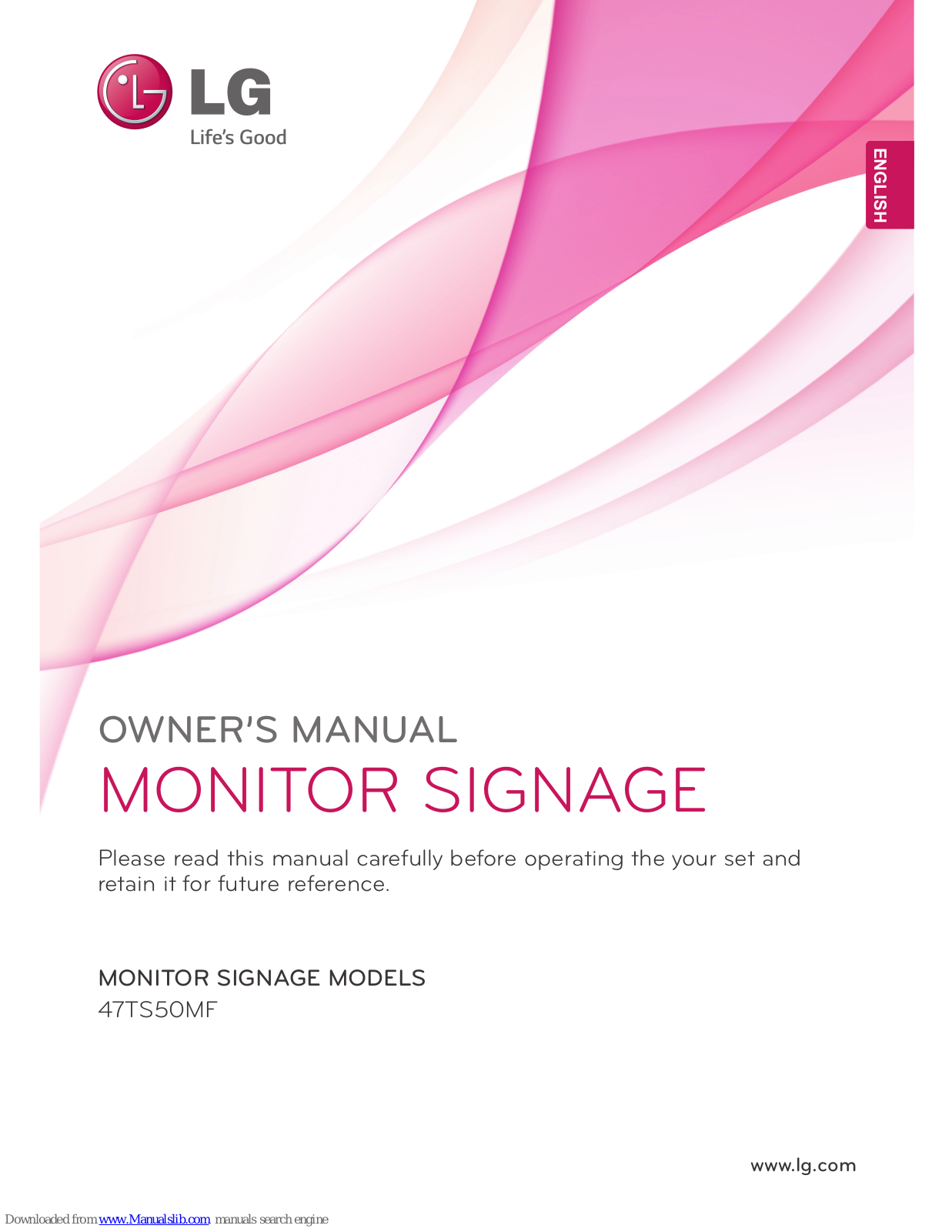 LG 47TS50MF Owner's Manual