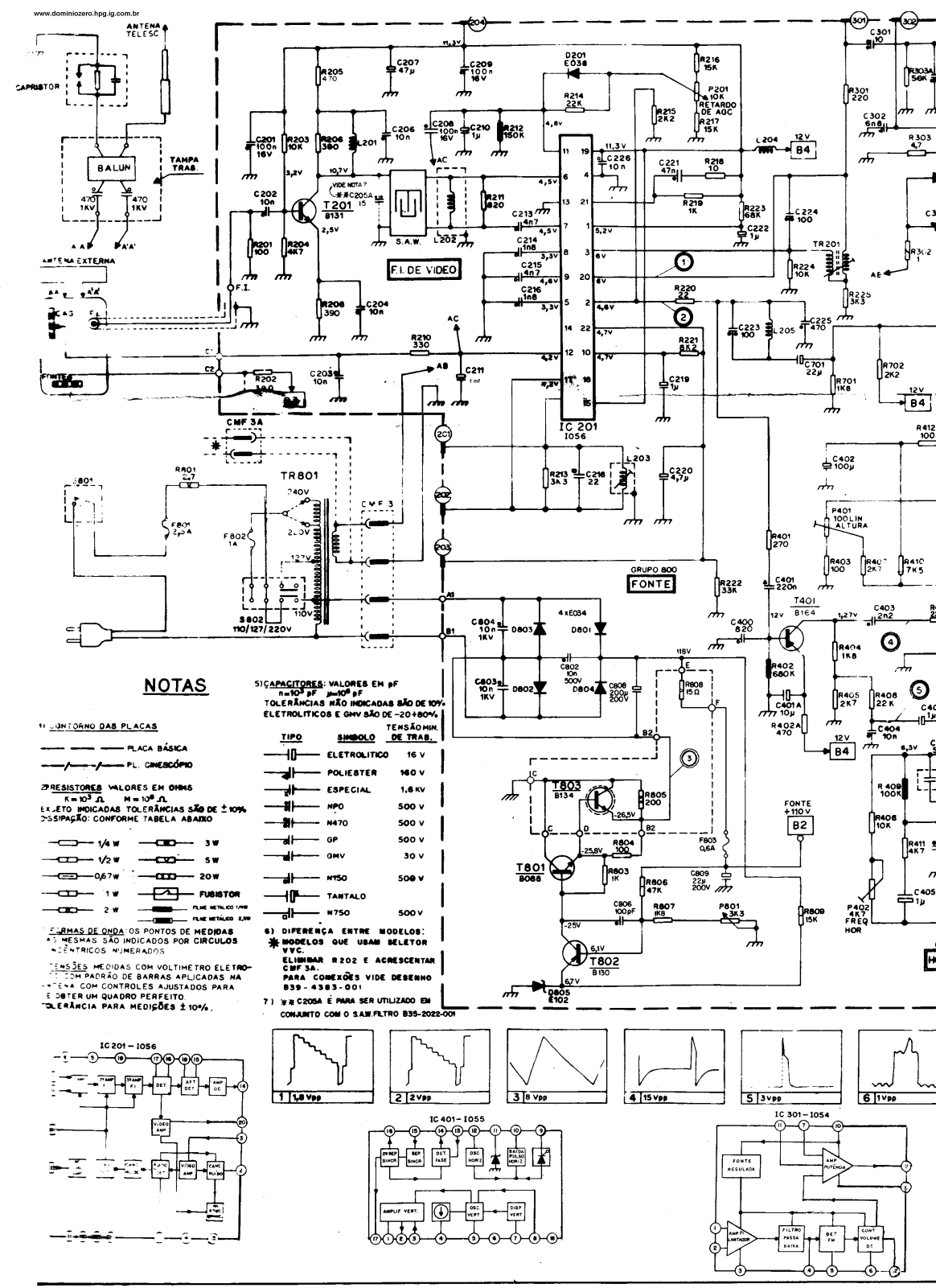 Philco Chassis 396-tv Schematic