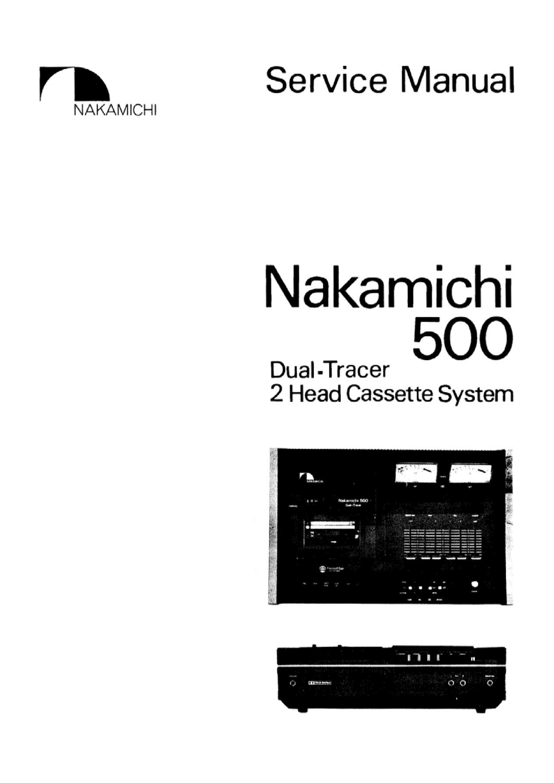 Nakamichi 500 Service manual