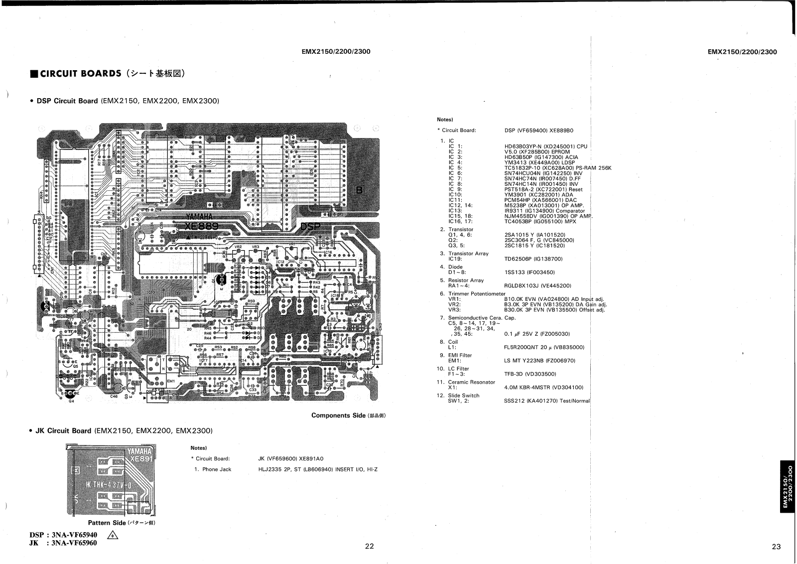 YAMAHA EMX2150, EMX2200, EMX2300 Service Manual