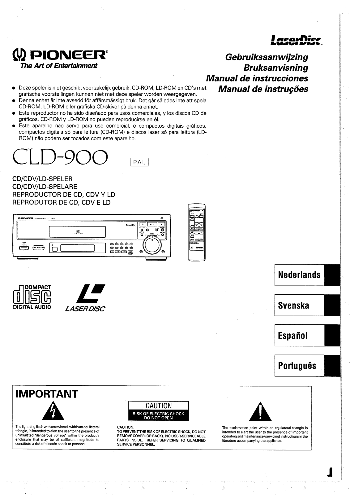 Pioneer CLD-900 User Manual