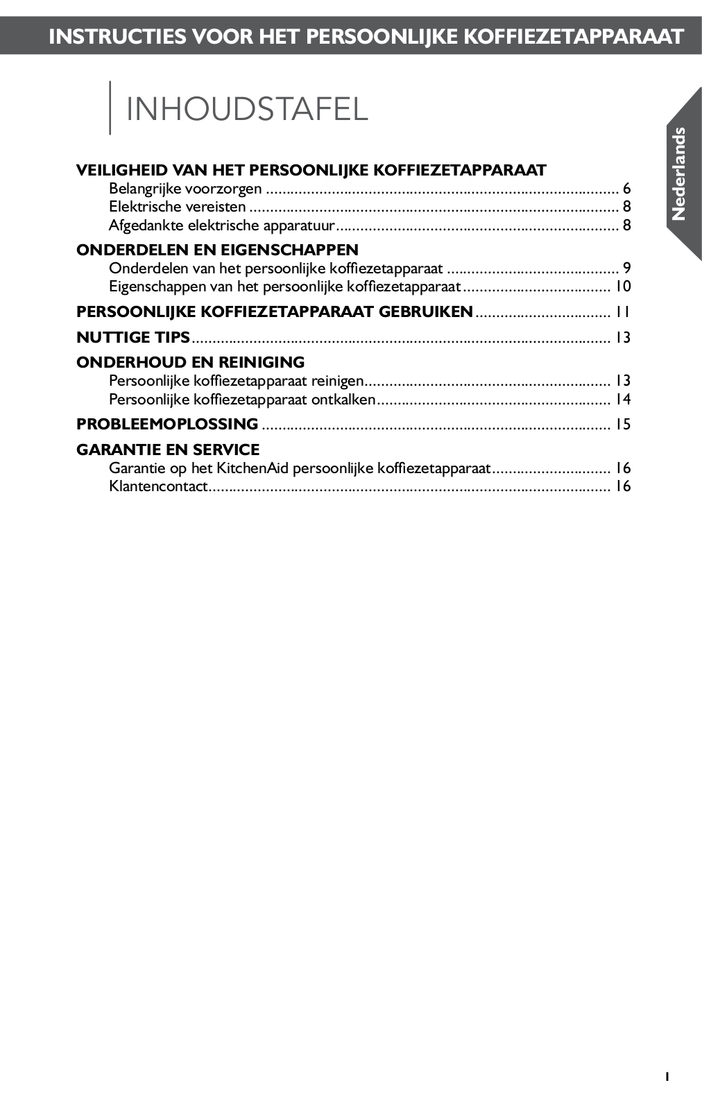 KITCHENAID 5KCM0402EER User Manual