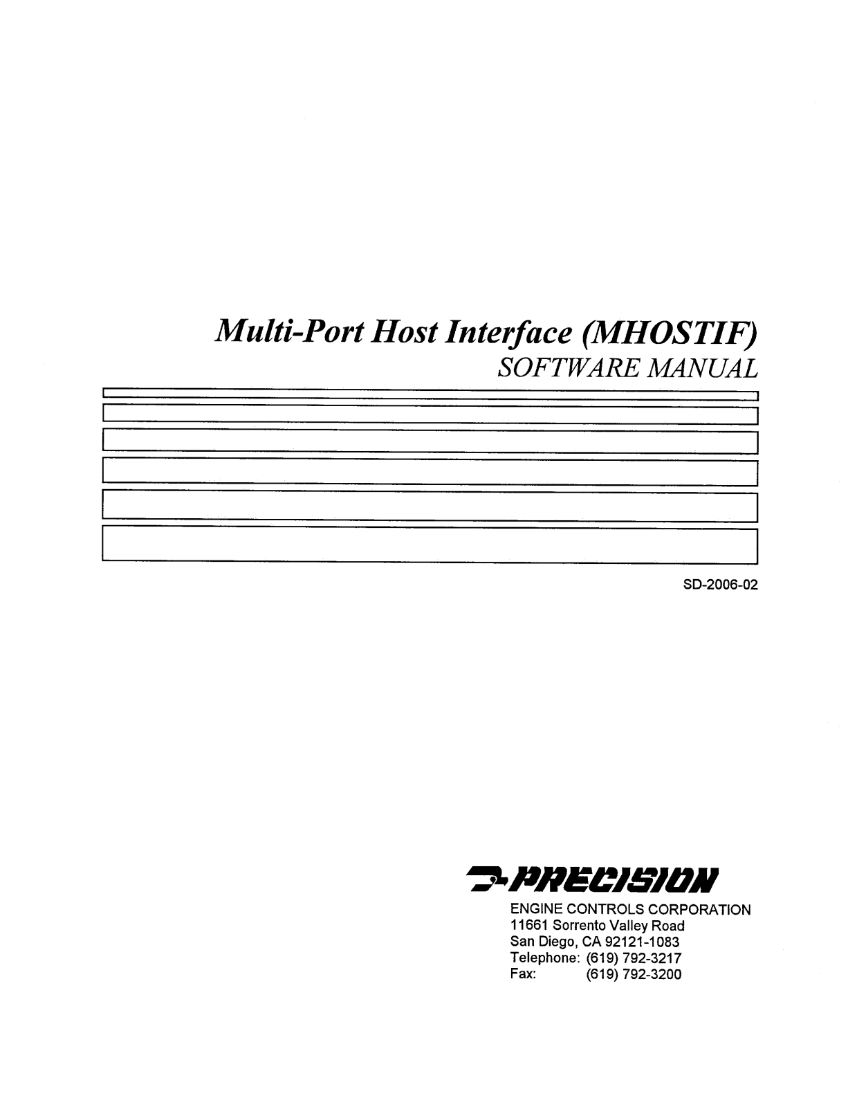 Hamilton Sundstrand Company SD-2006-02 User Manual