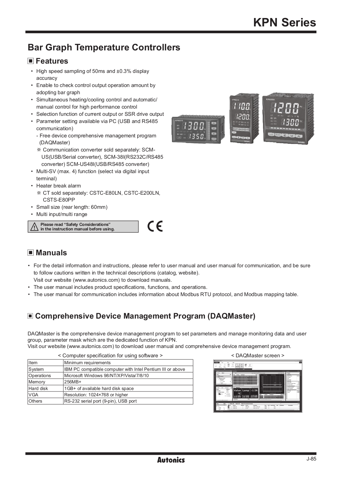 Autonics KPN Series Catalog Page