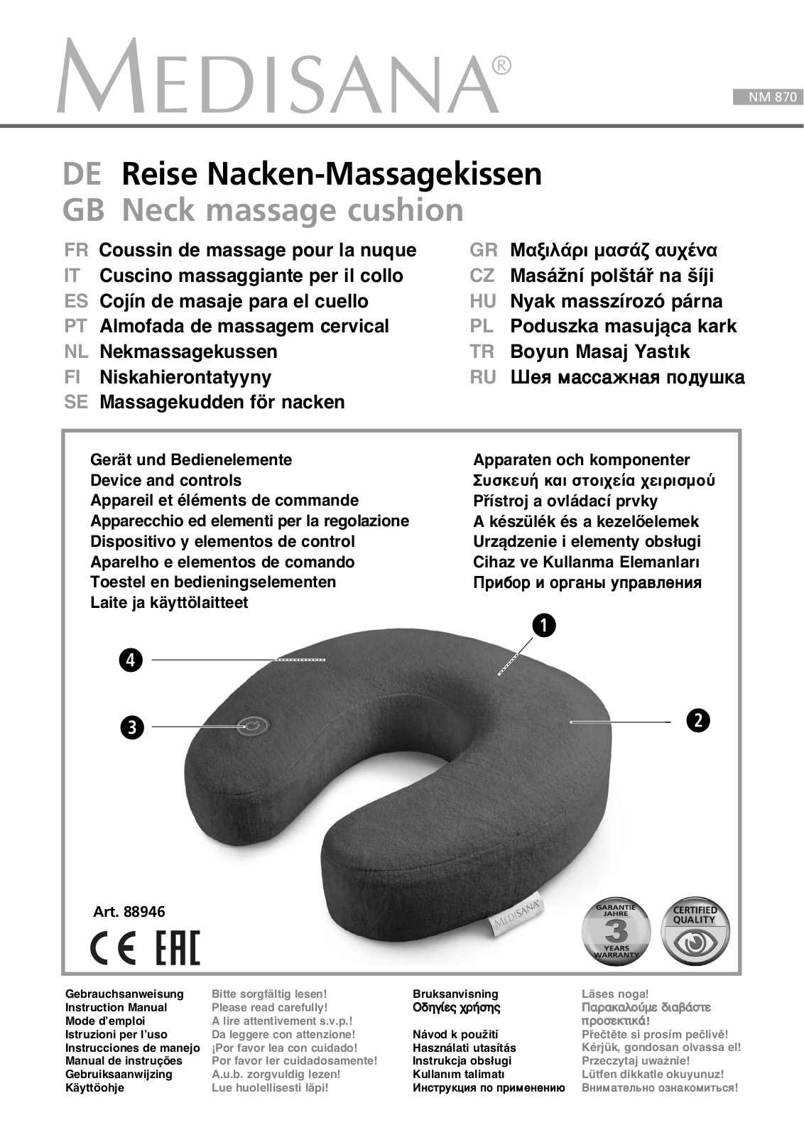 Medisana NM 870 User Manual