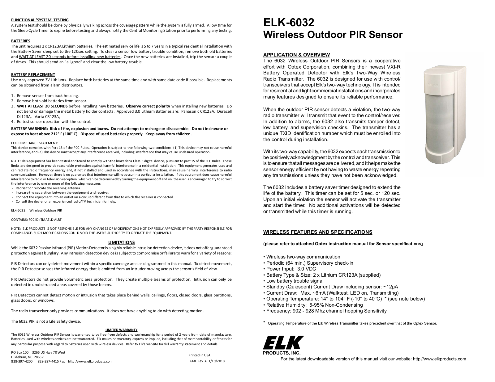 ELK 6032 User Manual