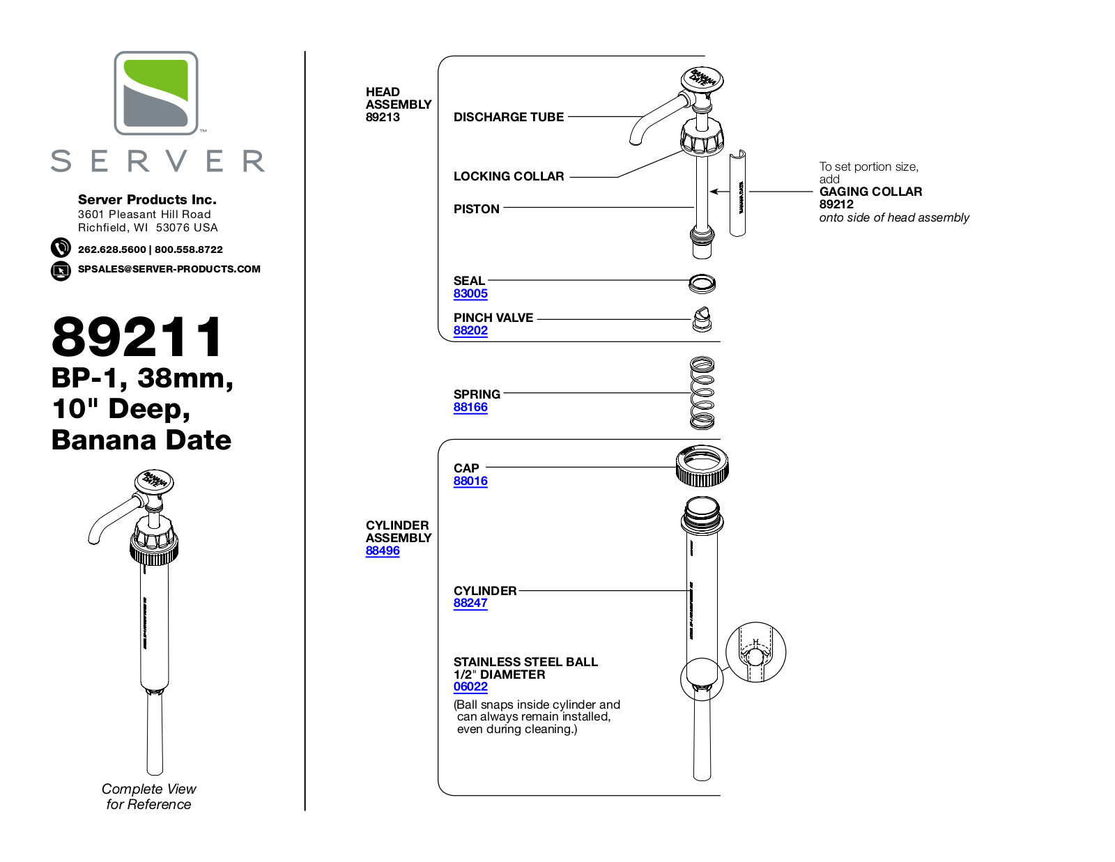 Server 89211 Parts Manual