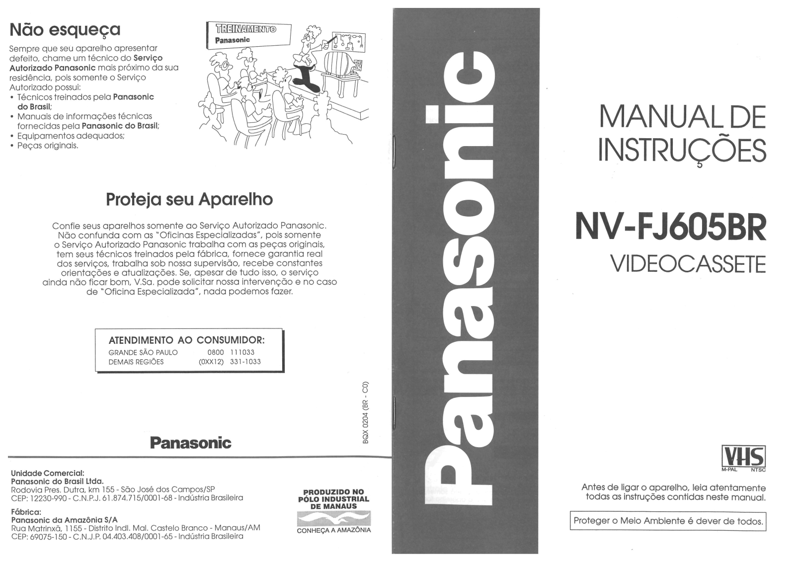 Panasonic NV-FJ605BR Instructions  Manual