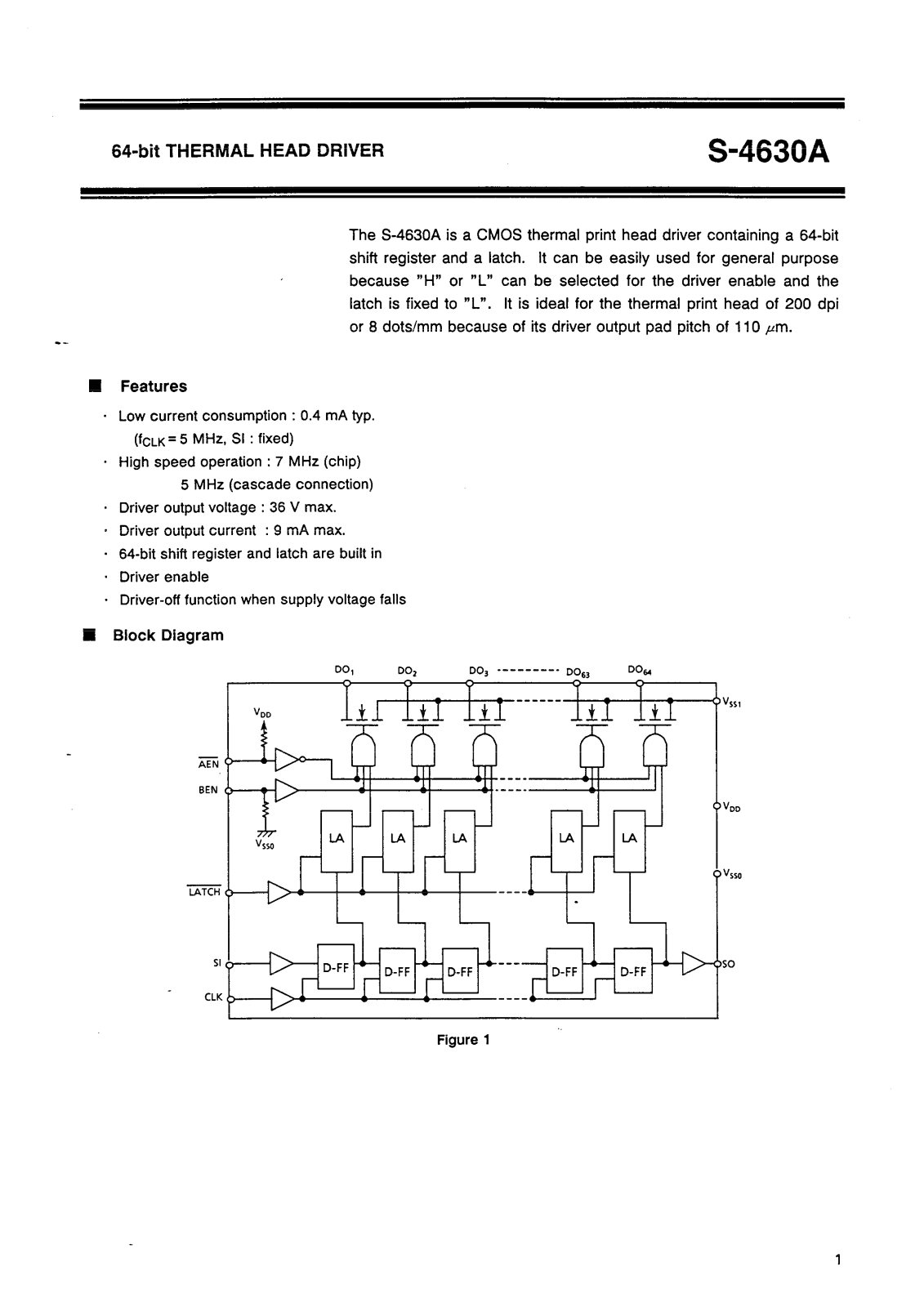 Epson S-4630A Datasheet