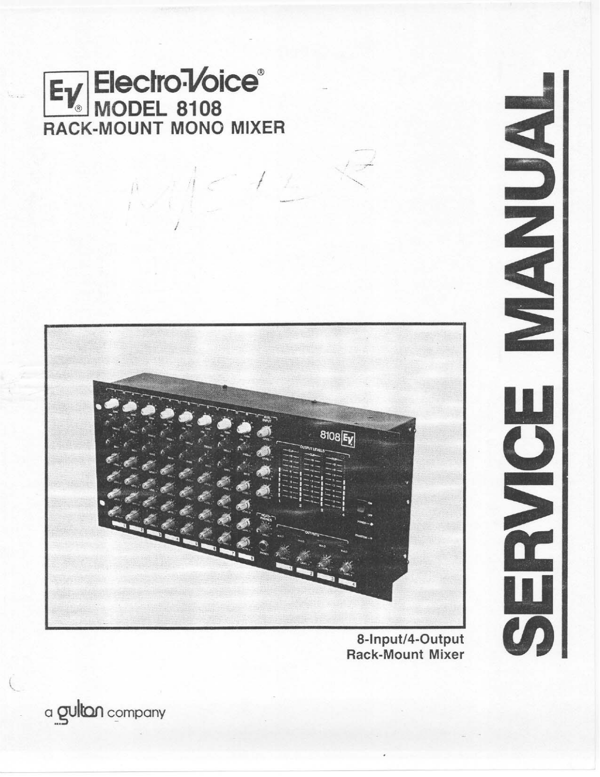 Electro-Voice 8108 User Manual