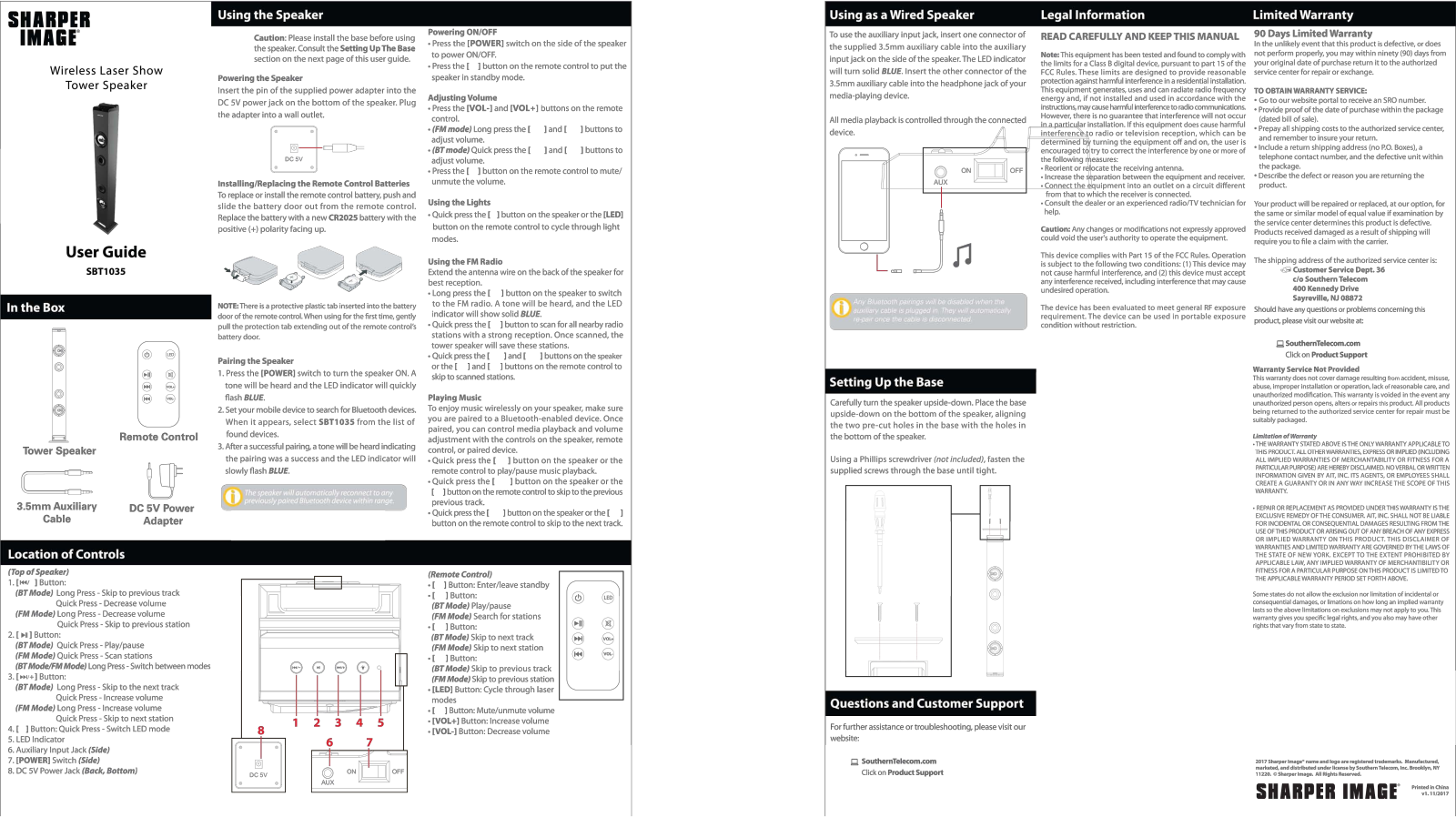 Sharper image SBT1035 User Manual