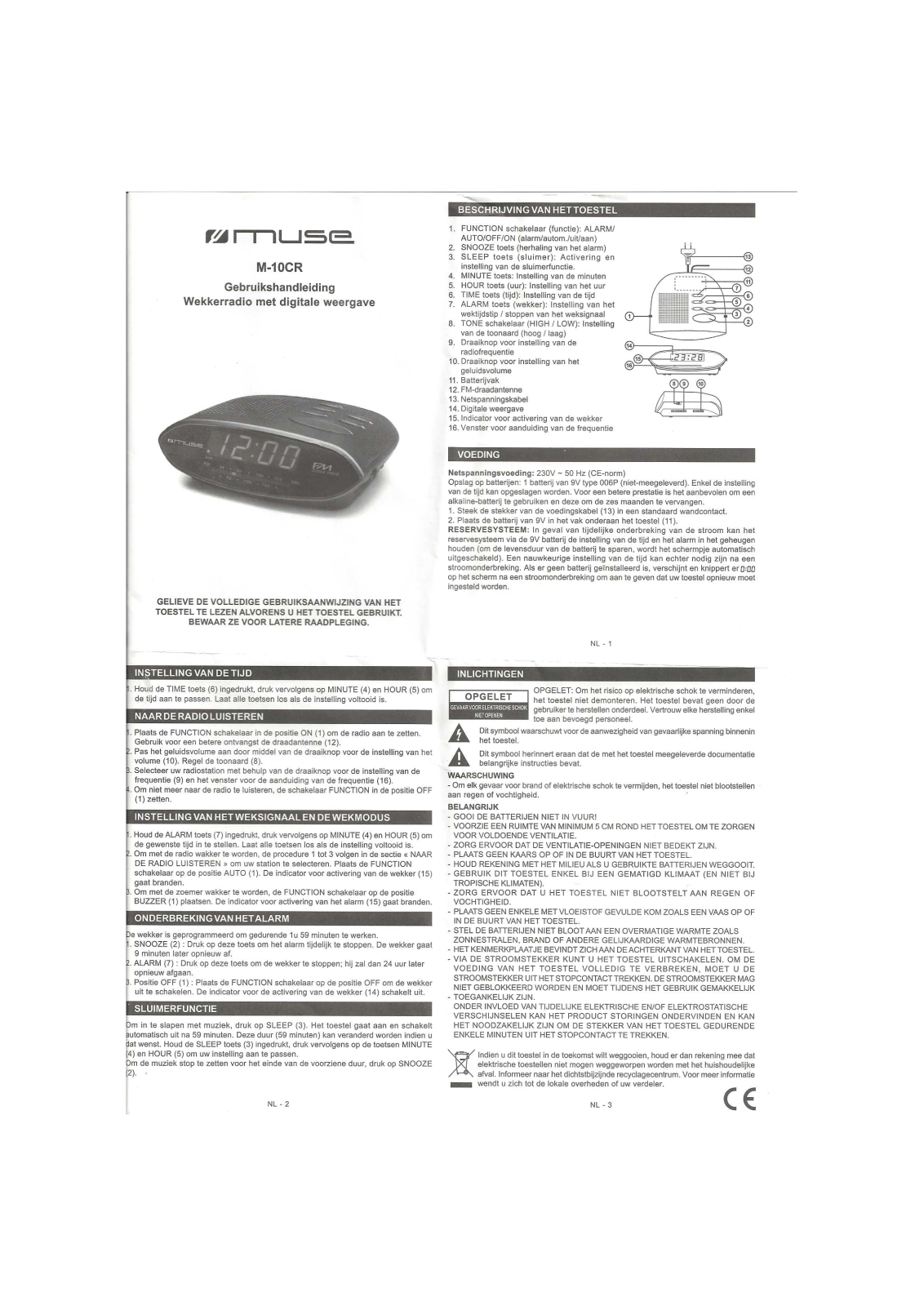 Muse M-10CR User Manual