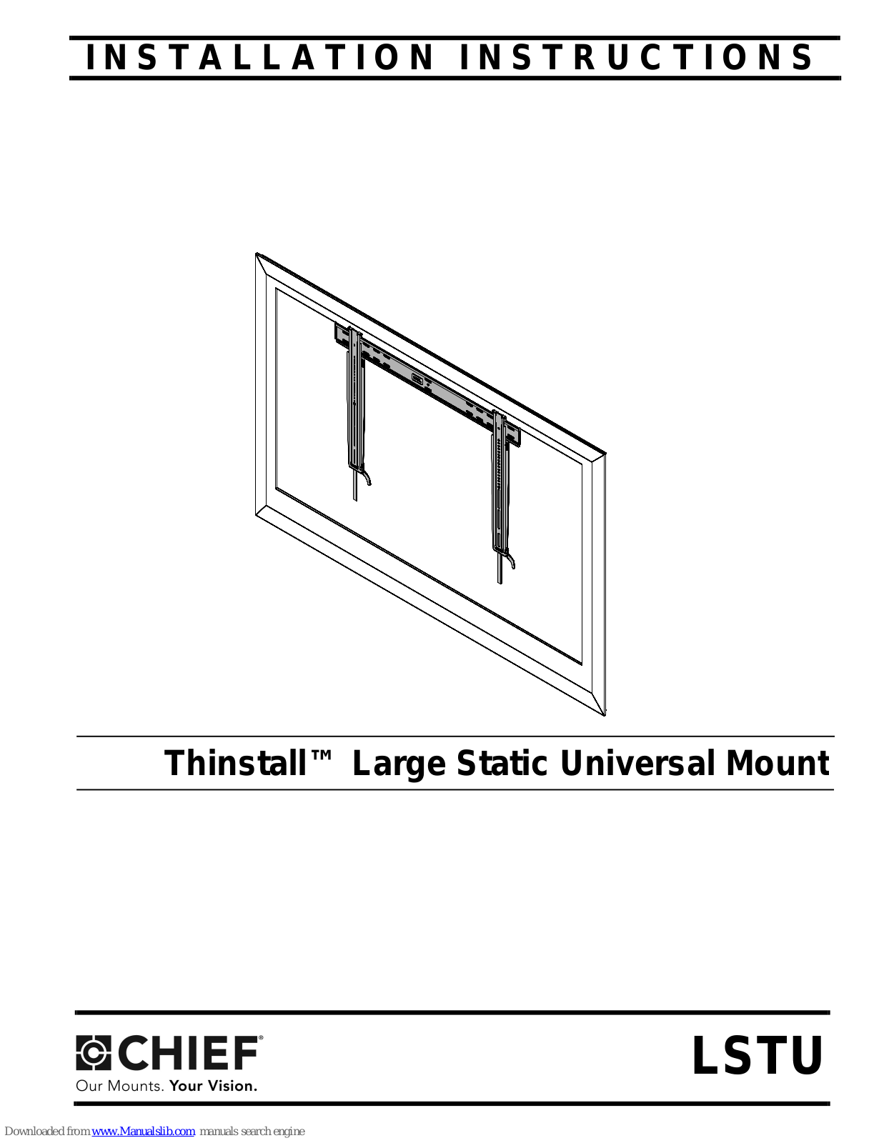 CHIEF LSTU, Thinstall LSTU Installation Manual