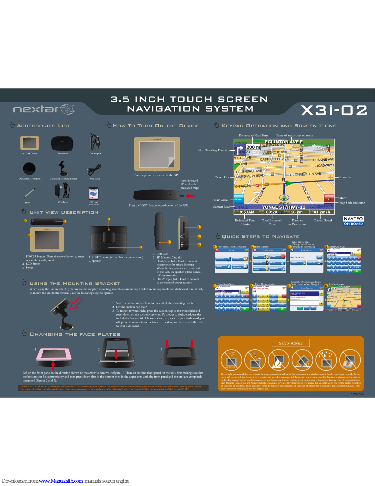 Nextar X3i-02 Quick Start Manual