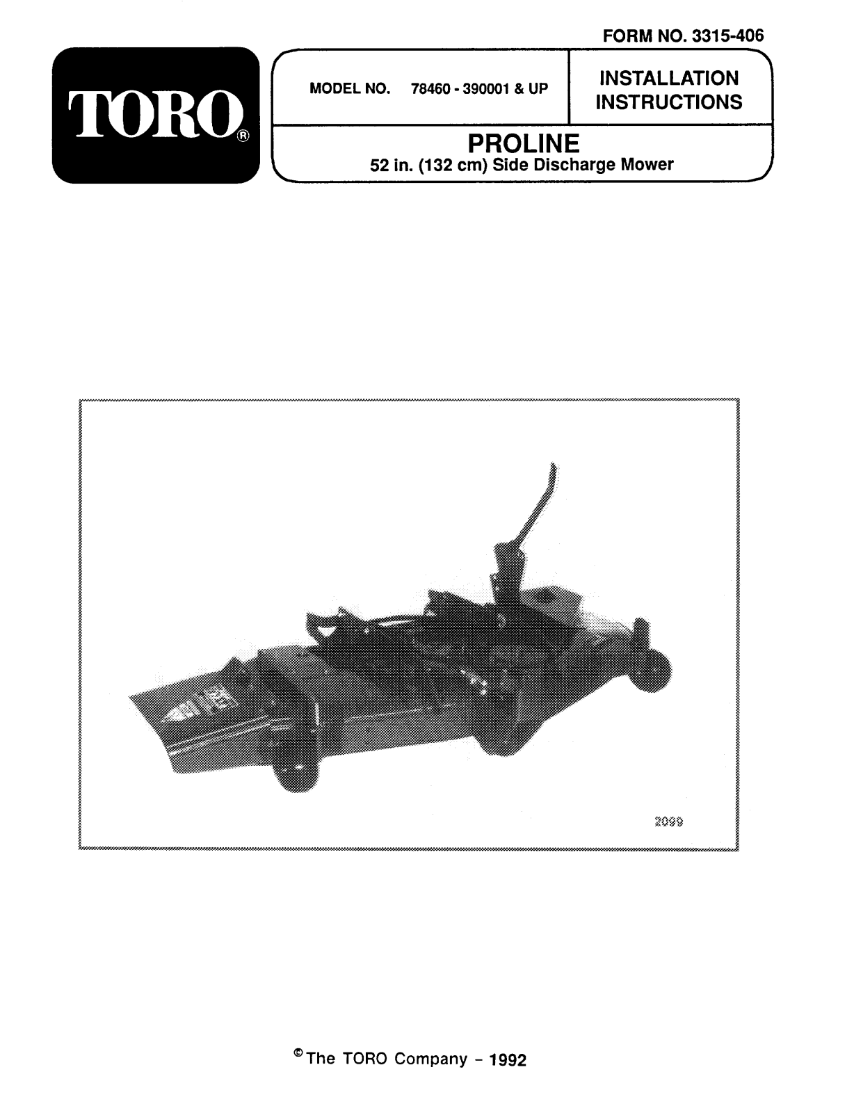 Toro 78460 Installation Instructions