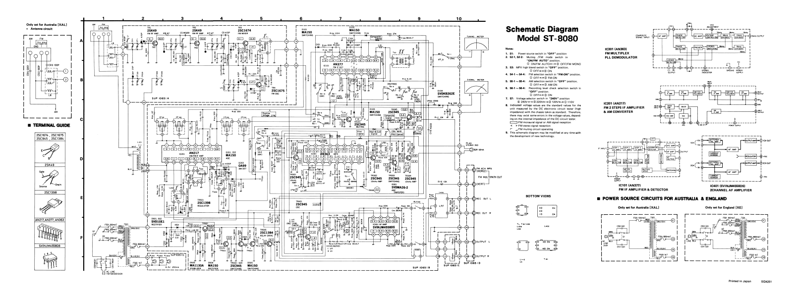 Technics ST-8080 Schematic