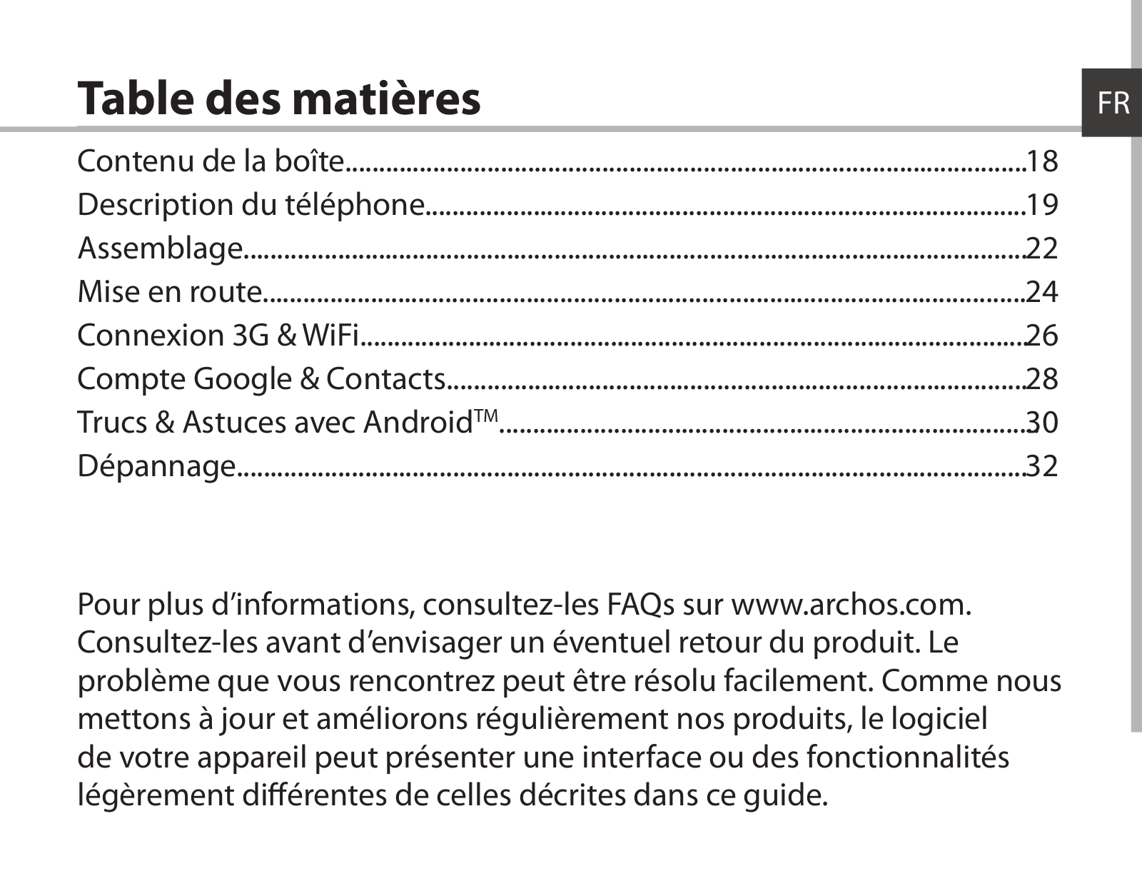 ARCHOS 35 Internet Tablet User Manual