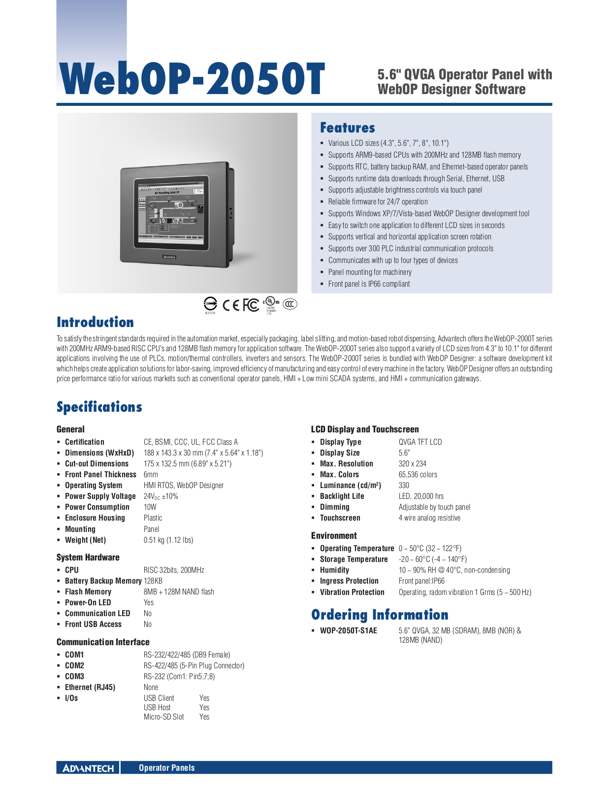 Impulse WebOP-2050T User Manual