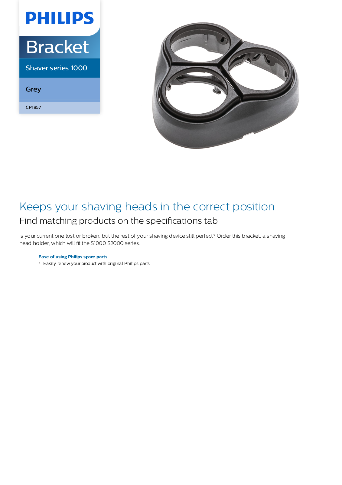 Philips CP1857/01 leaflet - ManualMachine.com