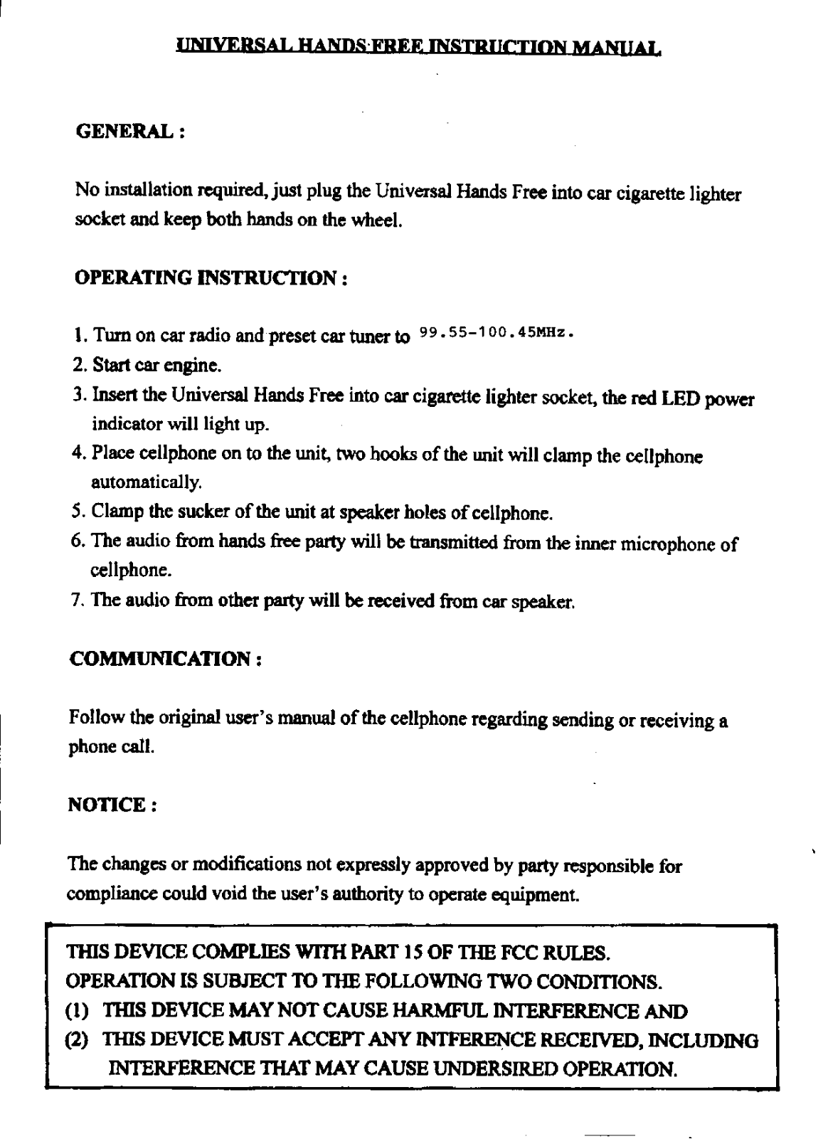 Topcell Technology TOPUHF01 User Manual