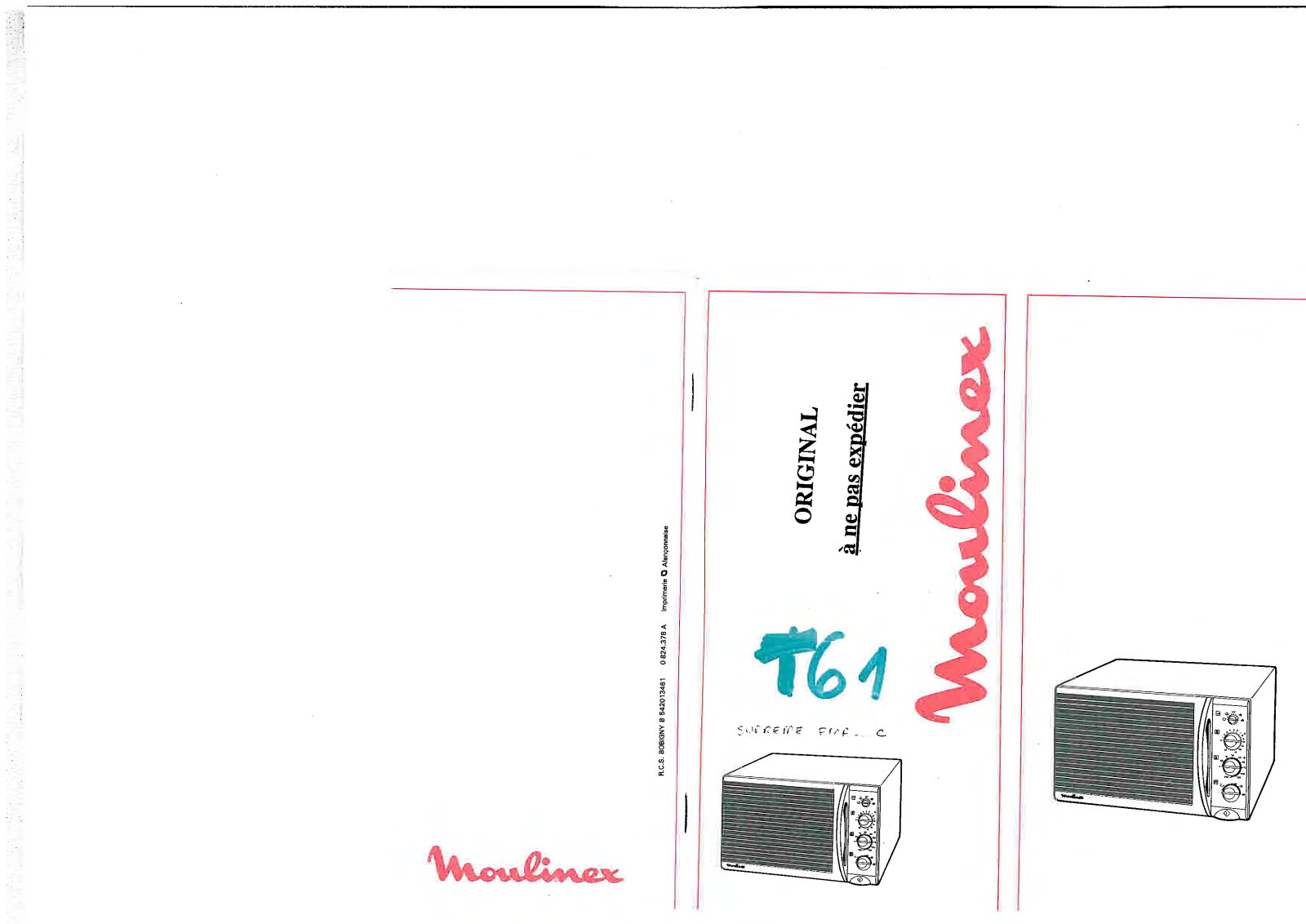 MOULINEX T61 User Manual