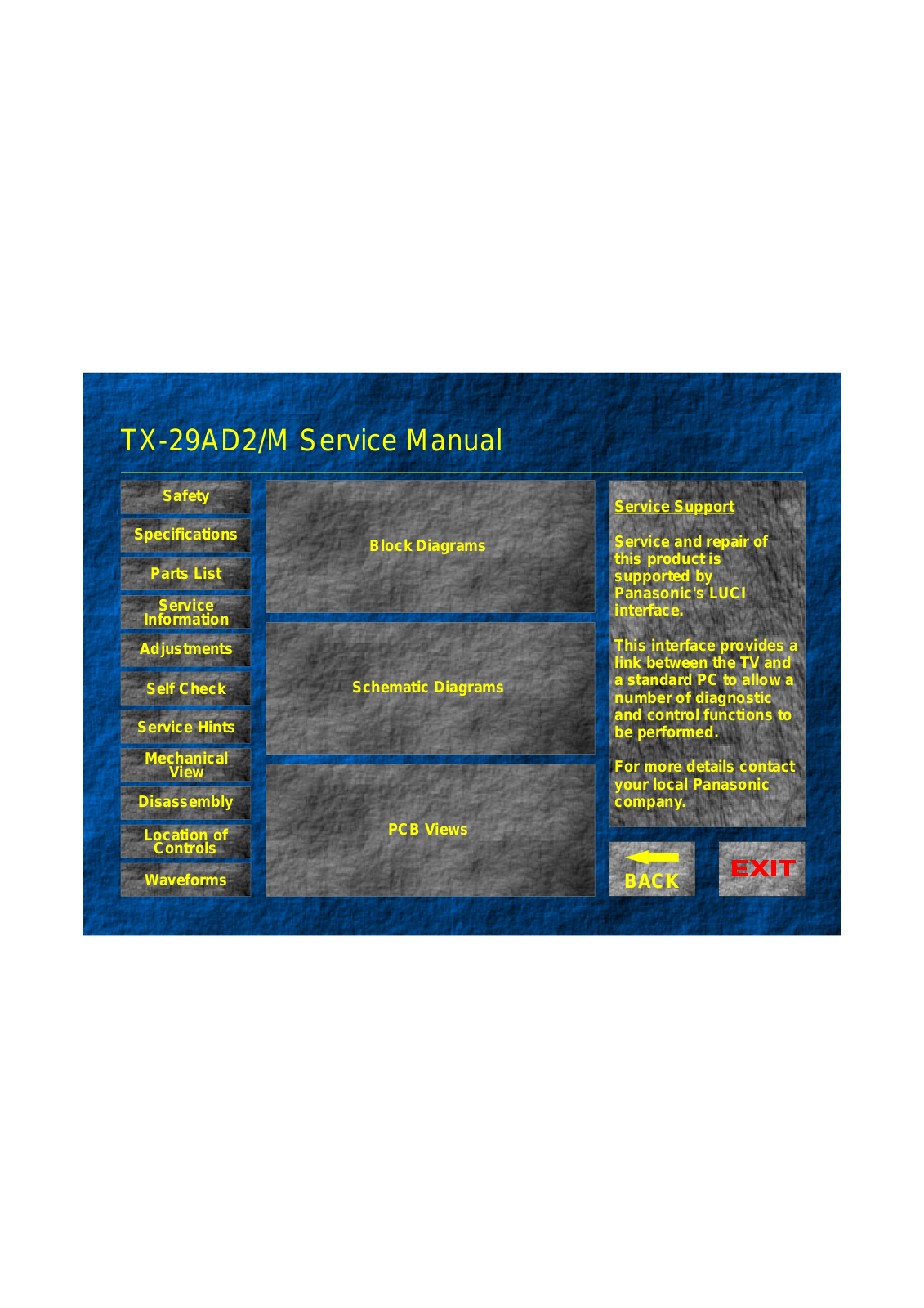 Panasonic TX29AD2/M Schematic