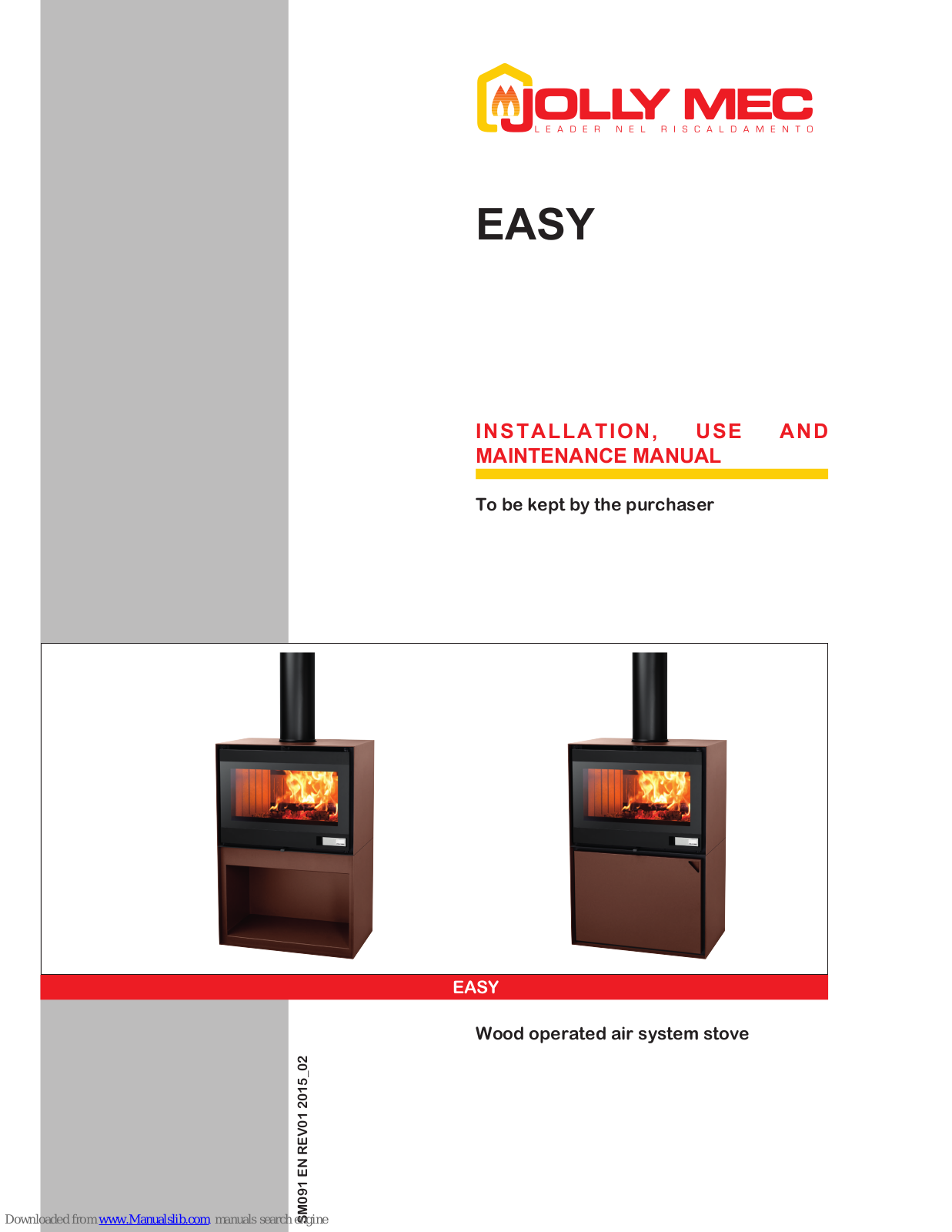 Jolly Mec Easy Installation, Use And Maintenance Manual - ManualMachine.com