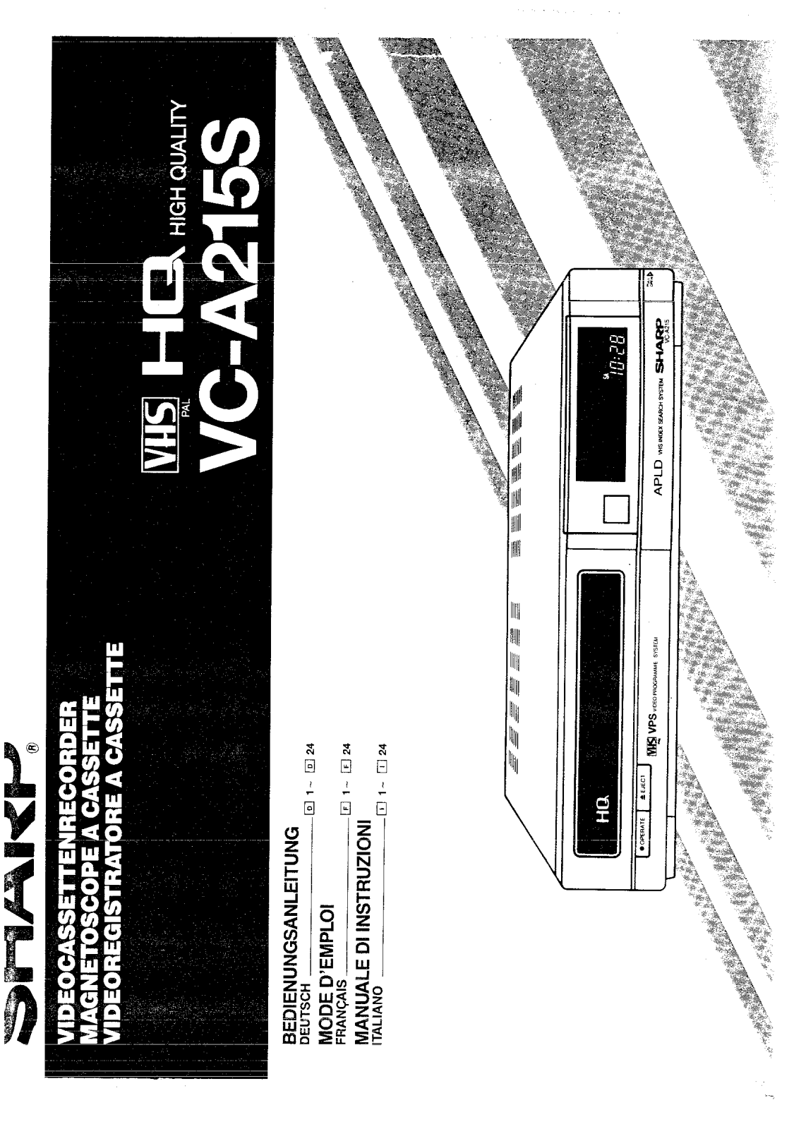 SHARP VC-A215S User Manual