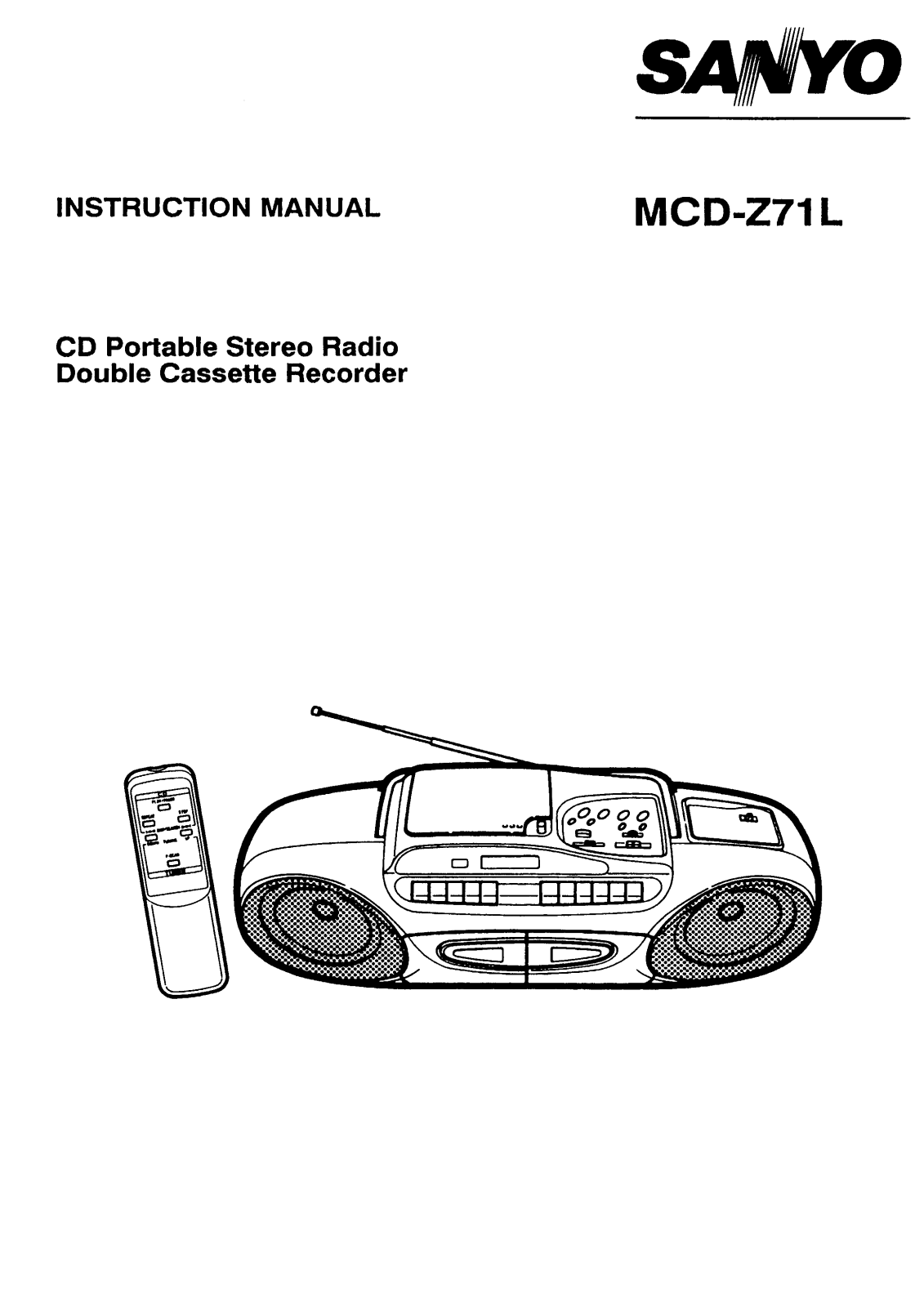 Sanyo MCD-Z71L Instruction Manual